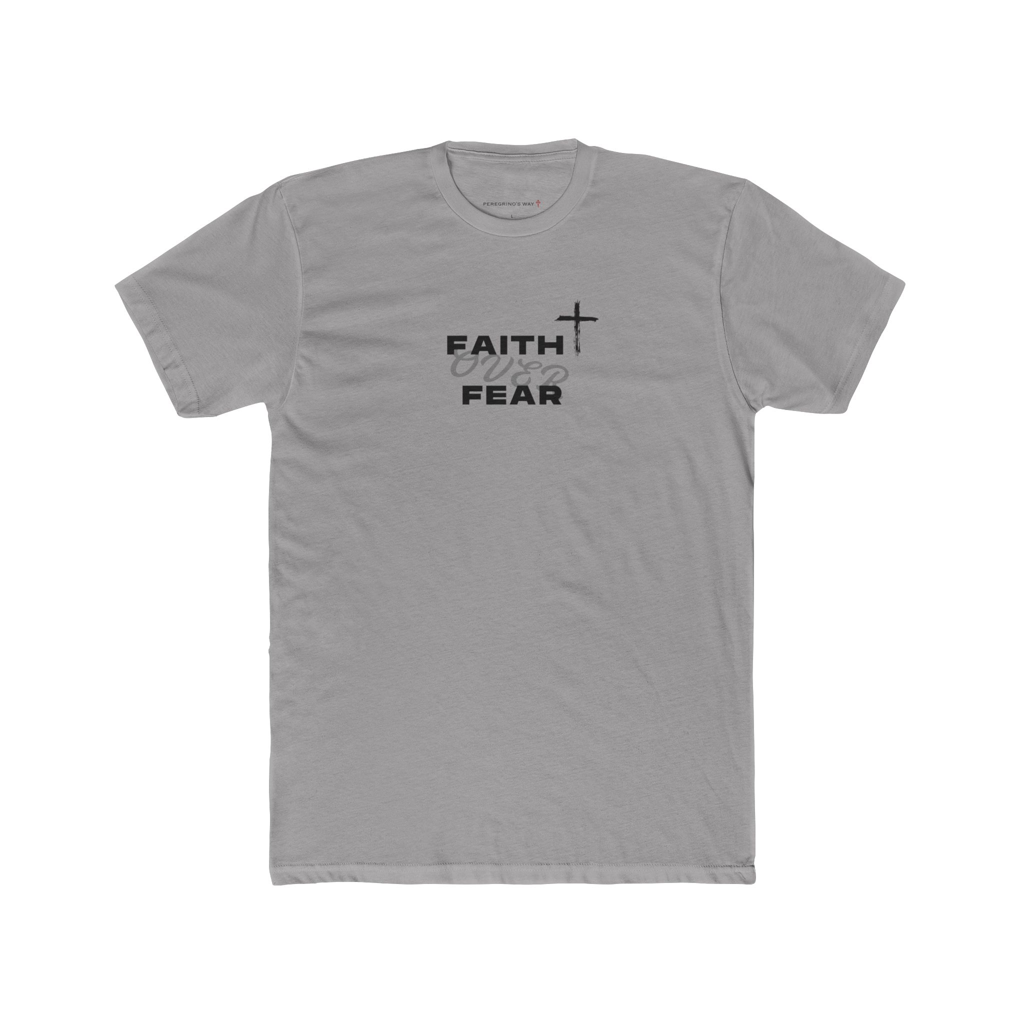 Faith Over Fear – "Brushstroke Cross" Classic T-Shirt - Imagen 10