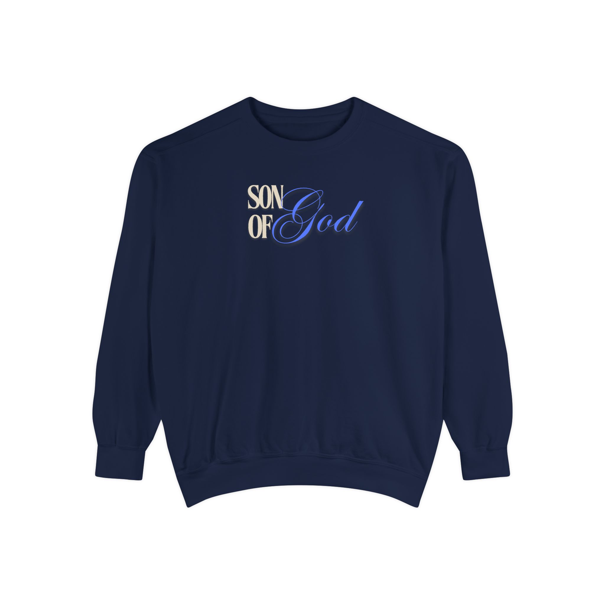 Son of God – "Graceful Blue" Vintage Garment-Dyed Sweatshirt - Imagen 6
