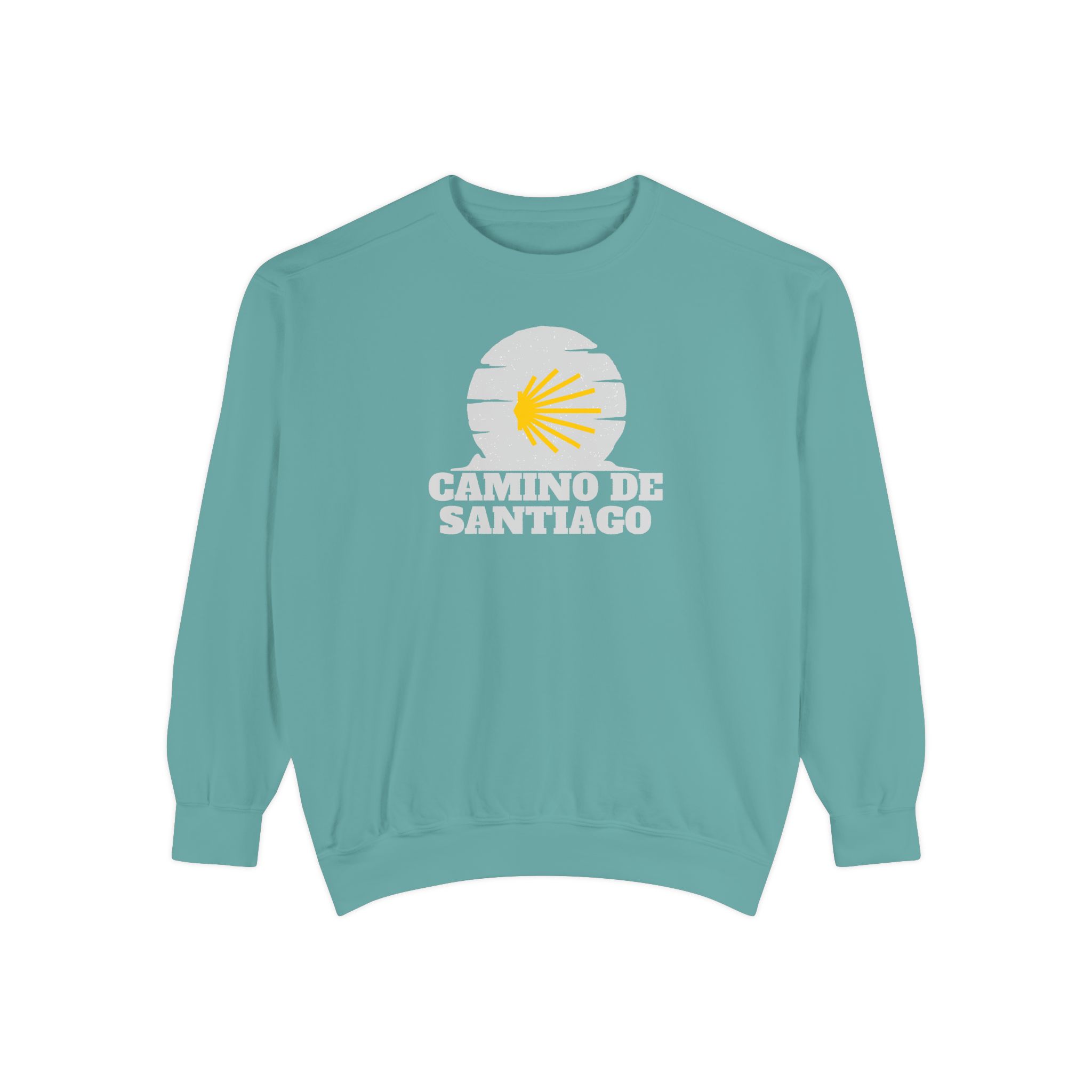 Camino de Santiago – "Sunburst Shell" Vintage Garment-Dyed Sweatshirt - Imagen 2