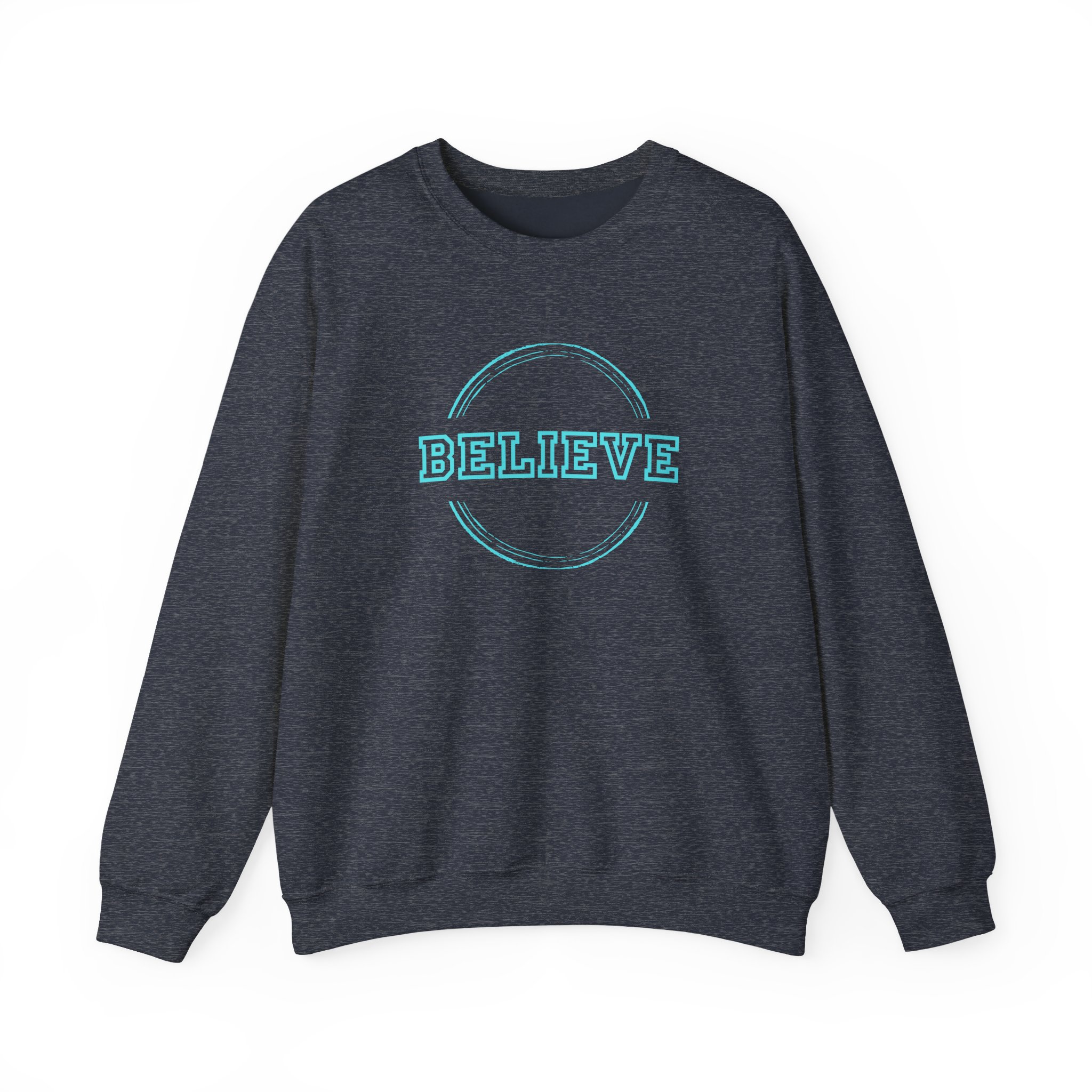 Believe – "Varsity Preppy Circle" Classic Heavy Blend Crewneck Sweatshirt