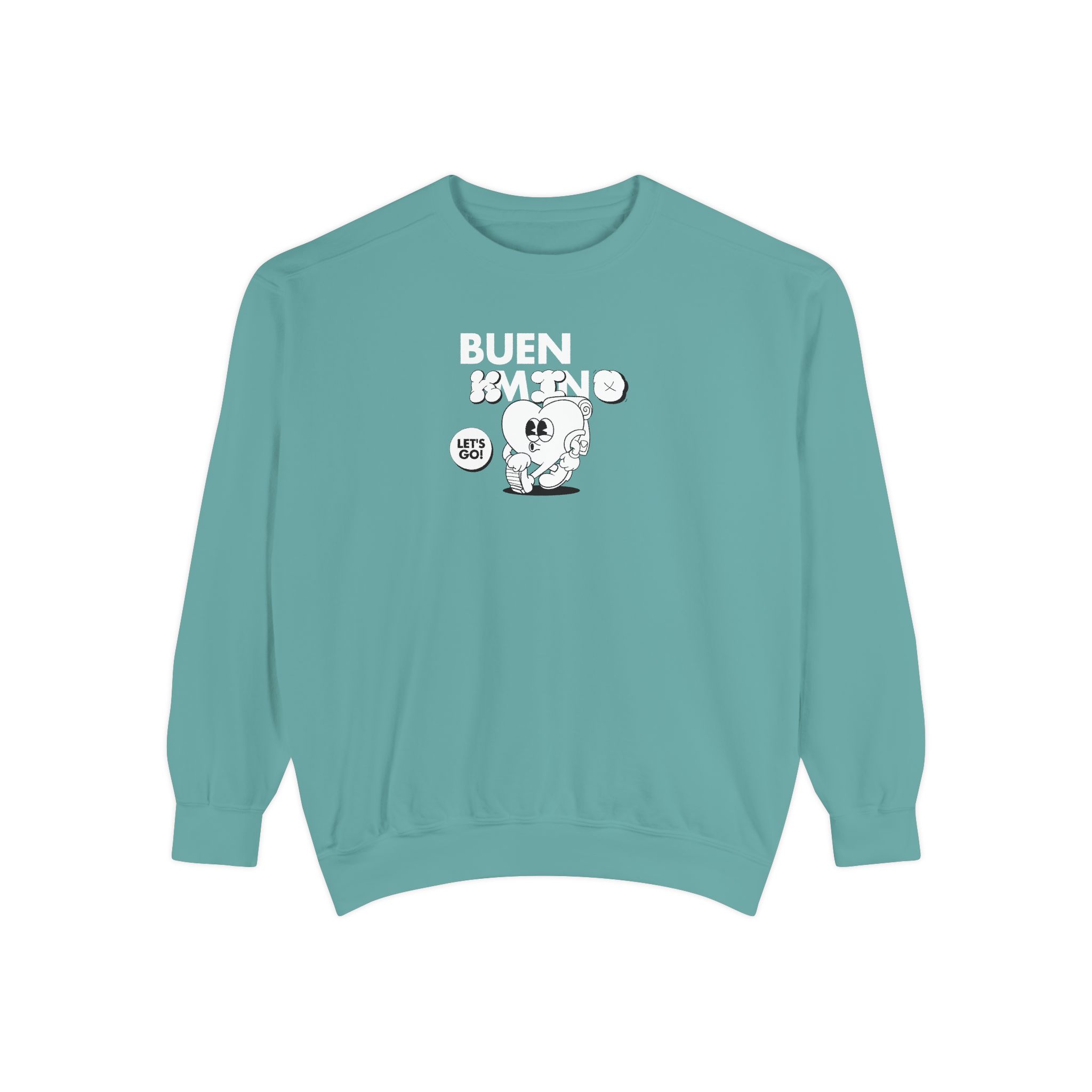 Camino de Santiago – "Let's Go Pilgrim" Vintage Garment-Dyed Sweatshirt - Imagen 10