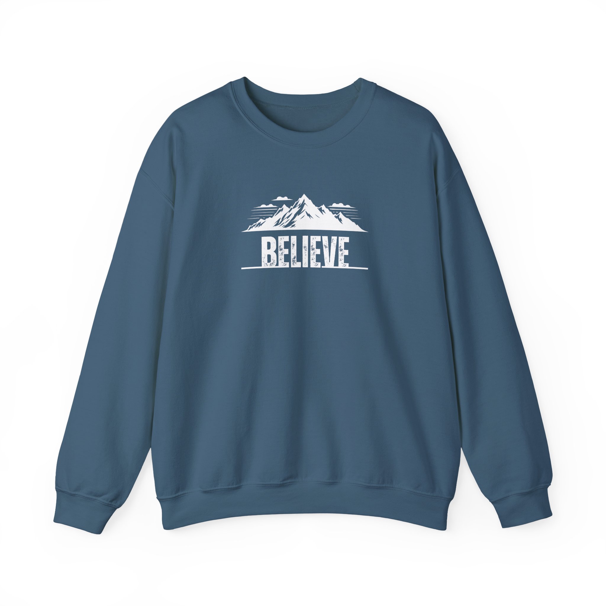 Believe – "The Mountain Summit" Classic Heavy Blend Crewneck Sweatshirt - Imagen 9