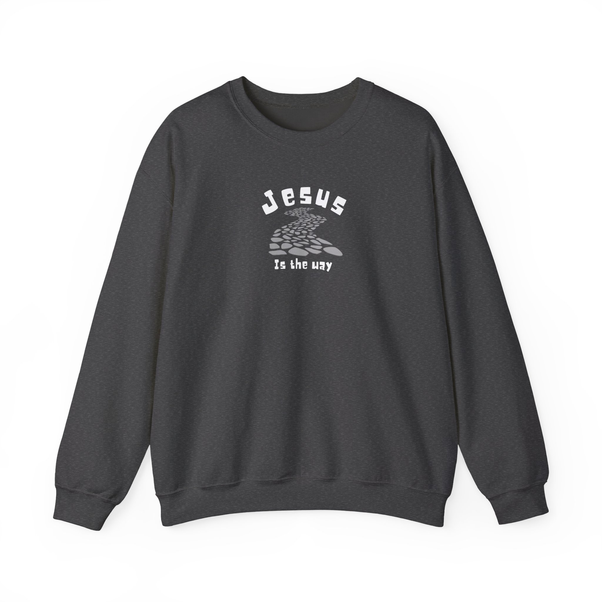 Jesus is the Way – "Stone Path" Classic Heavy Blend Crewneck Sweatshirt - Imagen 8