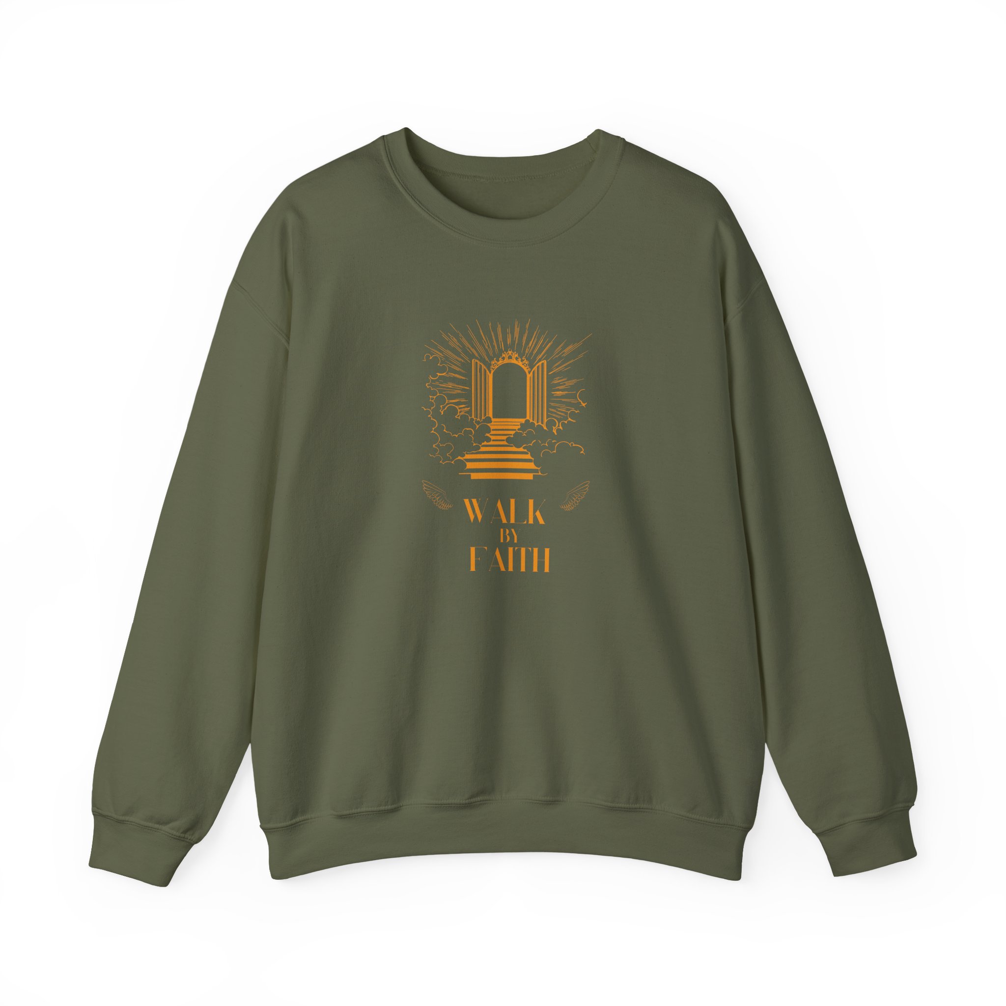 Walk by Faith – "Heavenly Gates" Classic Heavy Blend Crewneck Sweatshirt - Imagen 8