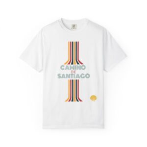 Camino de Santiago – "Retro Vertical Flow" Vintage Comfort Colors T-Shirt