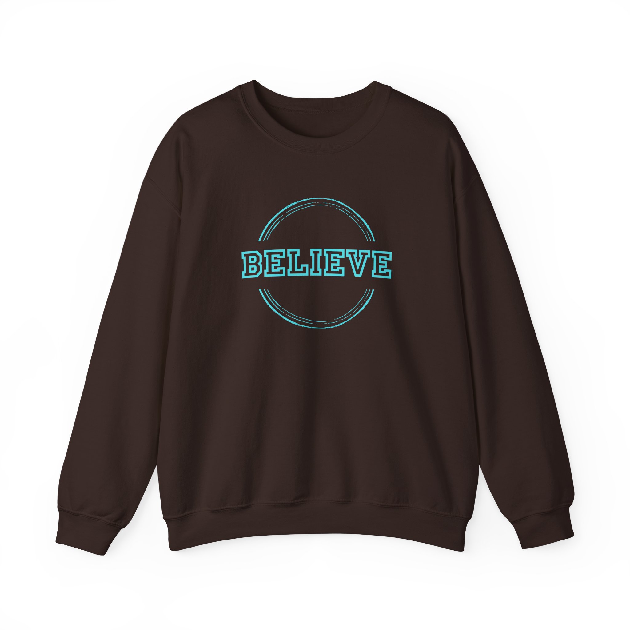 Believe – "Varsity Preppy Circle" Classic Heavy Blend Crewneck Sweatshirt - Imagen 4