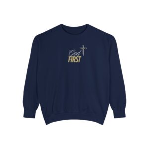 God First – "Modern Grace" Vintage Garment-Dyed Sweatshirt