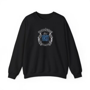 God First – "Heraldic Crest" Classic Heavy Blend Crewneck Sweatshirt