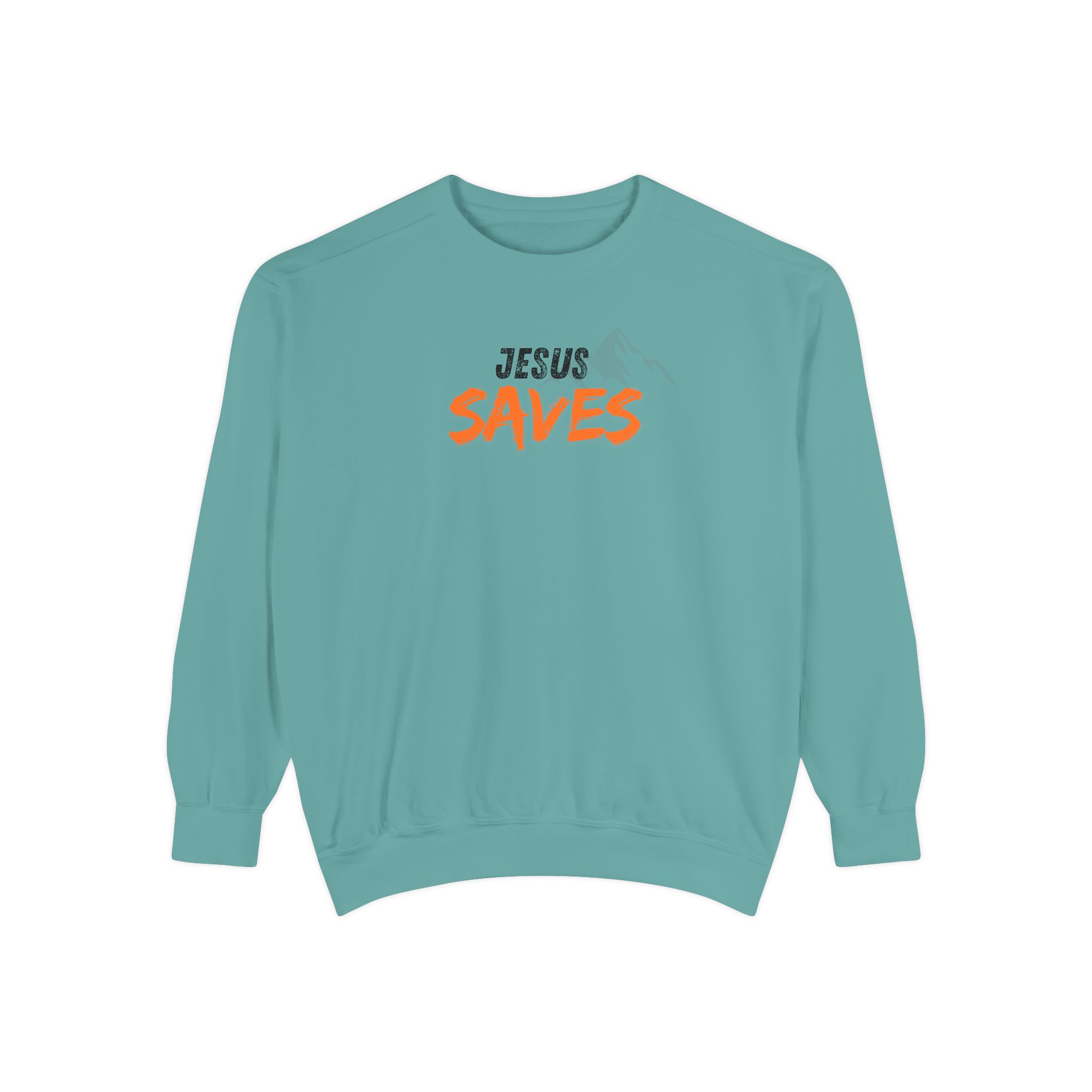 Jesus Saves – "Mountain Rescue" Vintage Garment-Dyed Sweatshirt - Imagen 8