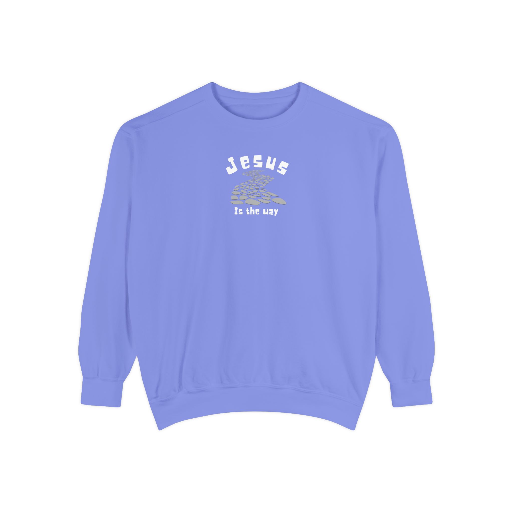 Jesus is the Way – "Stone Path" Vintage Garment-Dyed Sweatshirt - Imagen 7