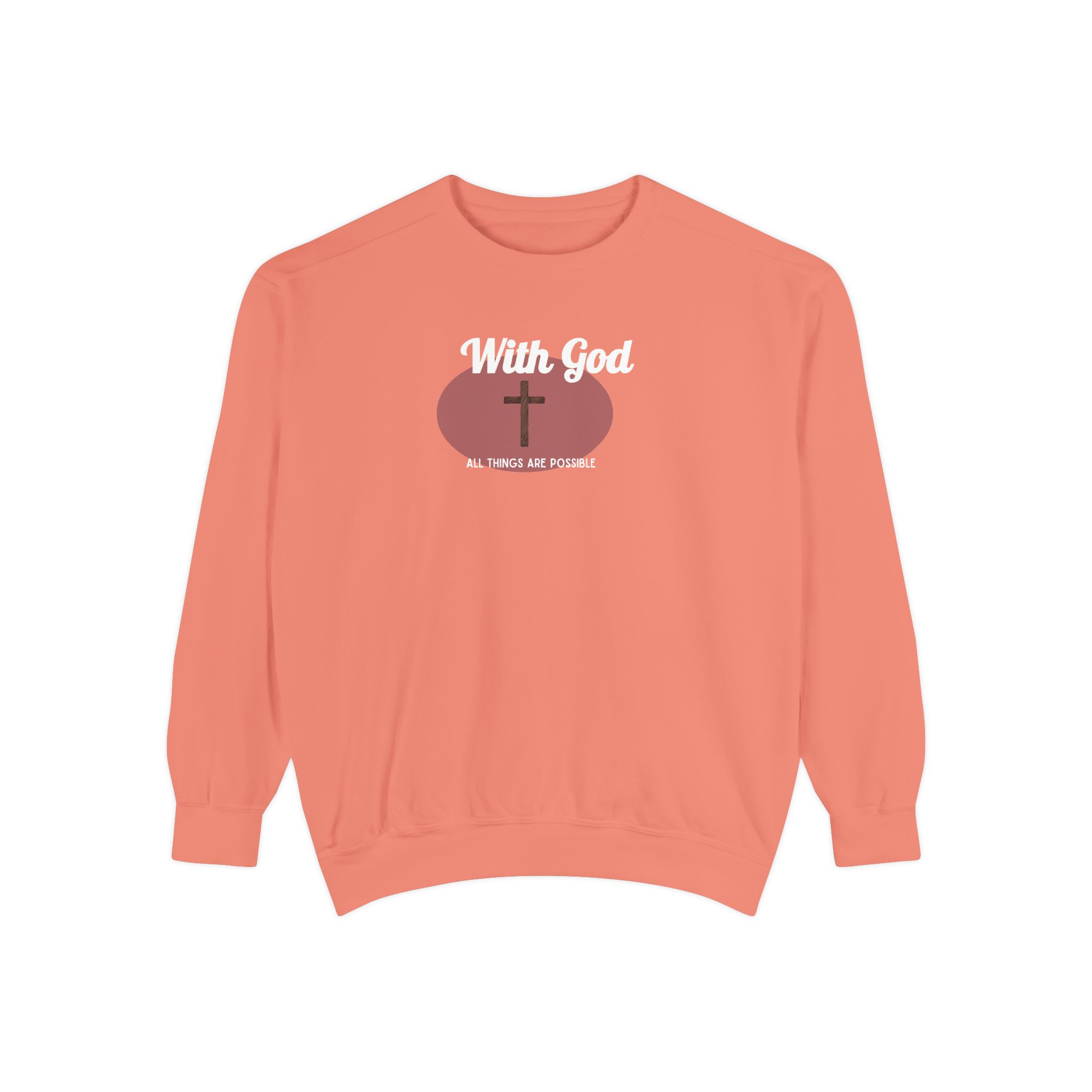 With God All Things Are Possible – "Earthy Heritage" Vintage Garment-Dyed Sweatshirt - Imagen 7