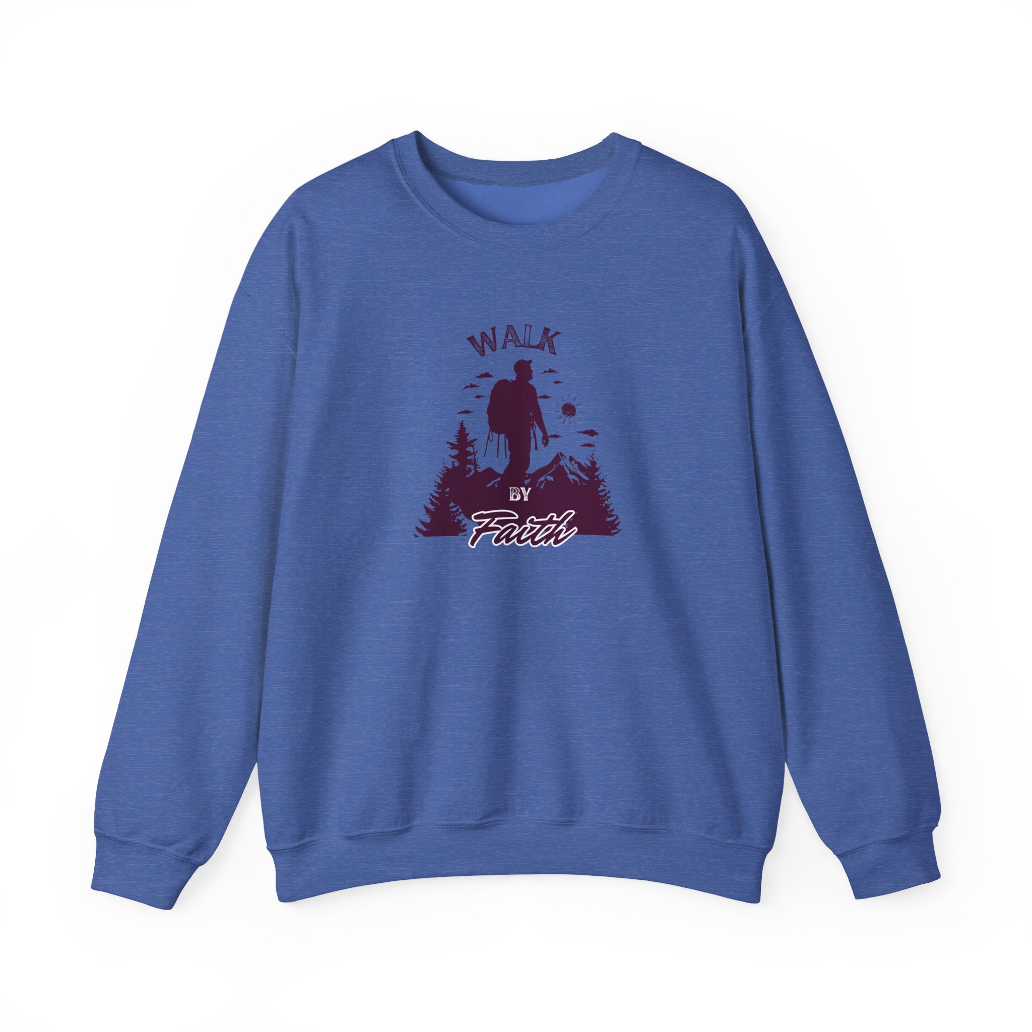 Walk by Faith – "Mountain Journey" Classic Heavy Blend Crewneck Sweatshirt