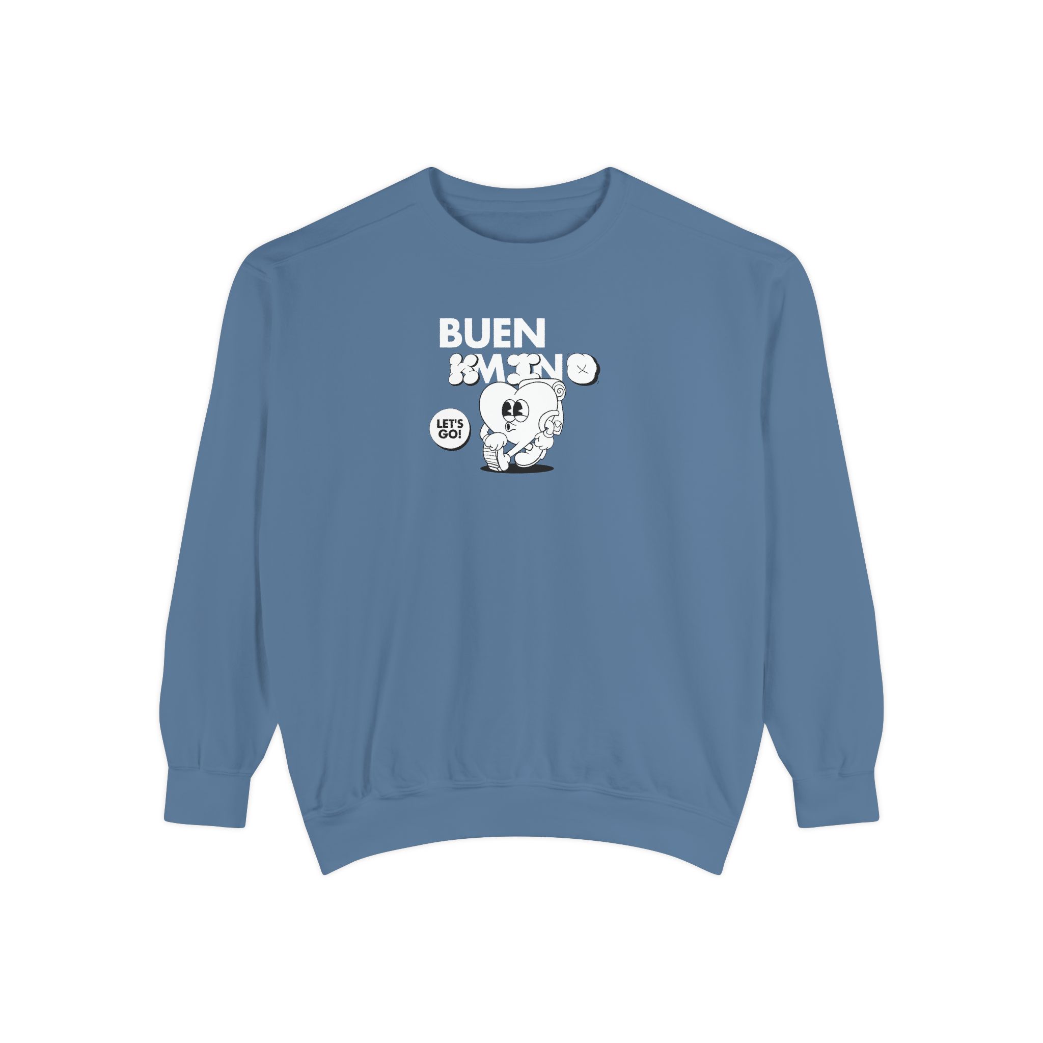 Camino de Santiago – "Let's Go Pilgrim" Vintage Garment-Dyed Sweatshirt - Imagen 2