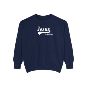 Jesus is the Way – "Classic Varsity" Vintage Garment-Dyed Sweatshirt