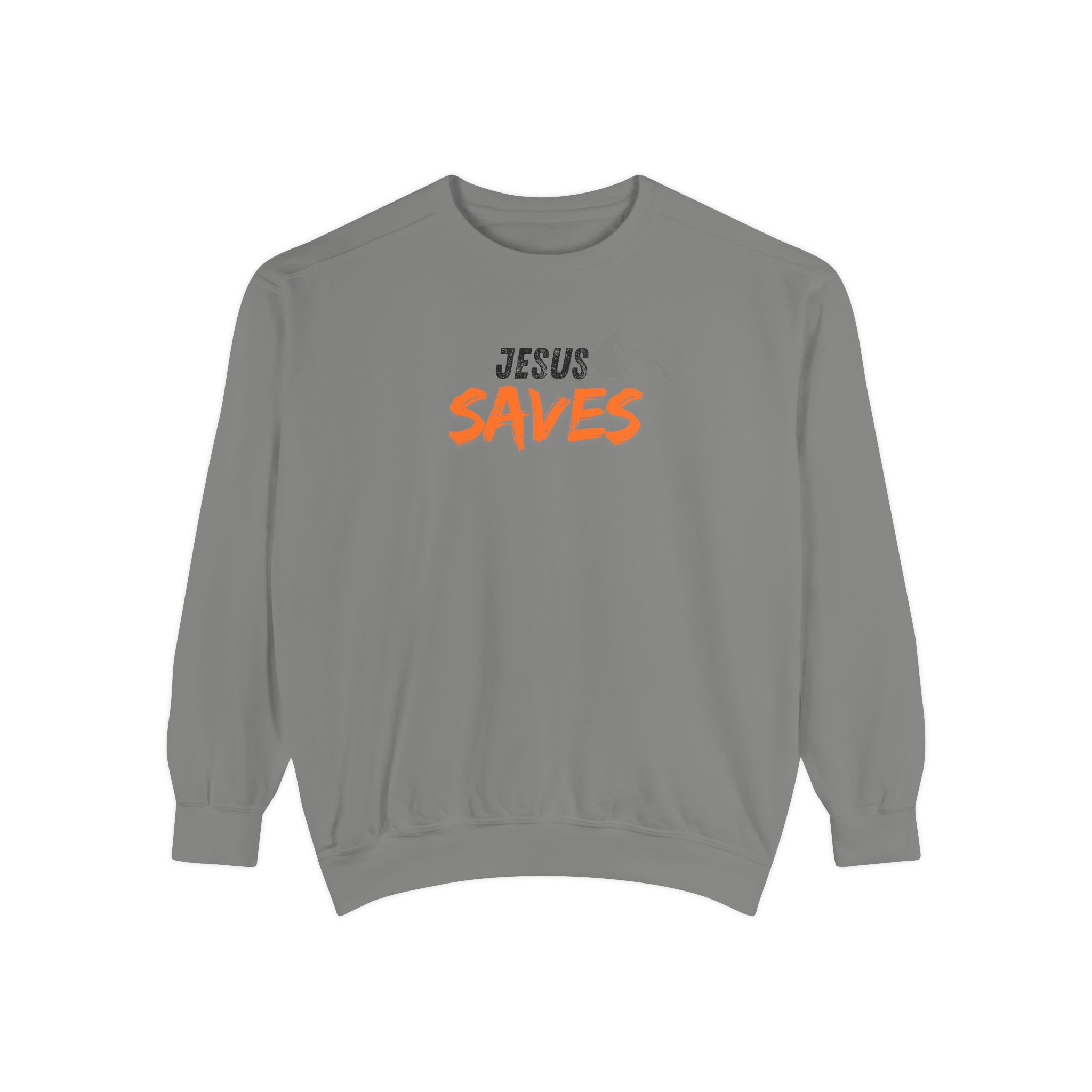Jesus Saves – "Mountain Rescue" Vintage Garment-Dyed Sweatshirt - Imagen 3