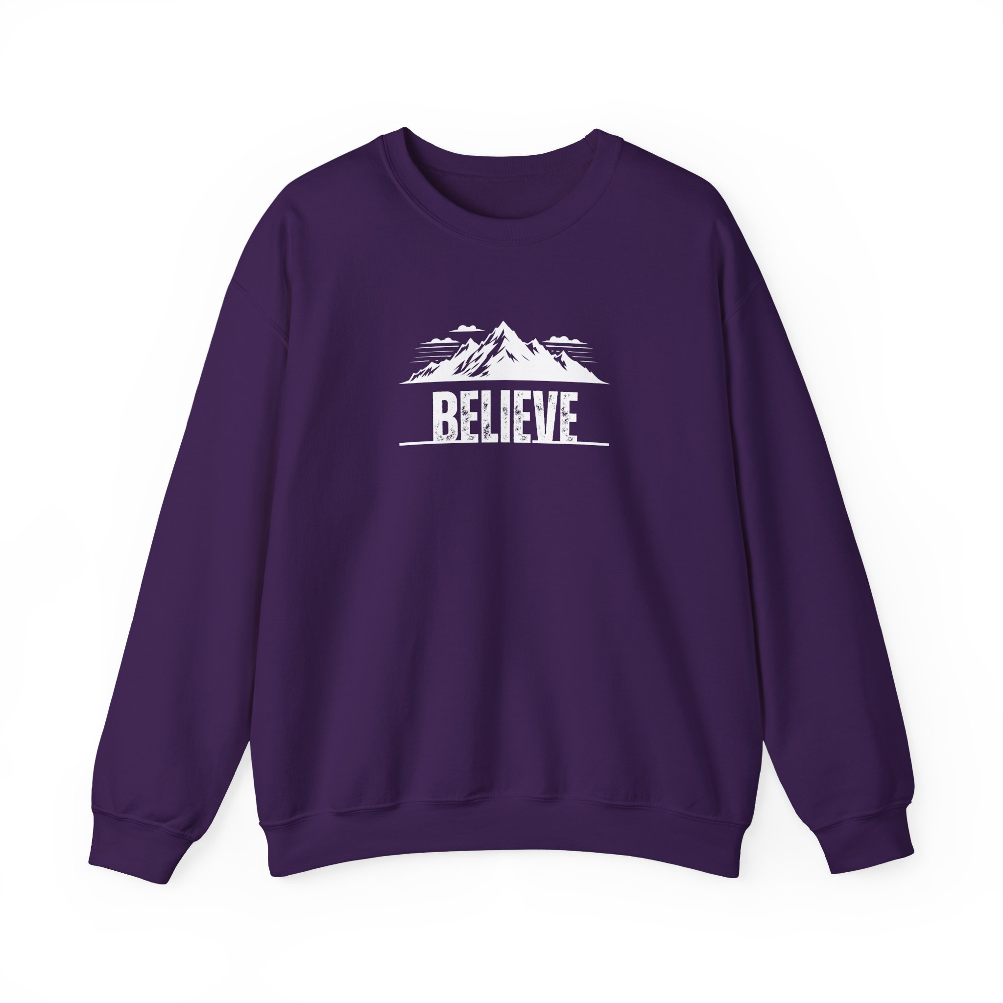 Believe – "The Mountain Summit" Classic Heavy Blend Crewneck Sweatshirt