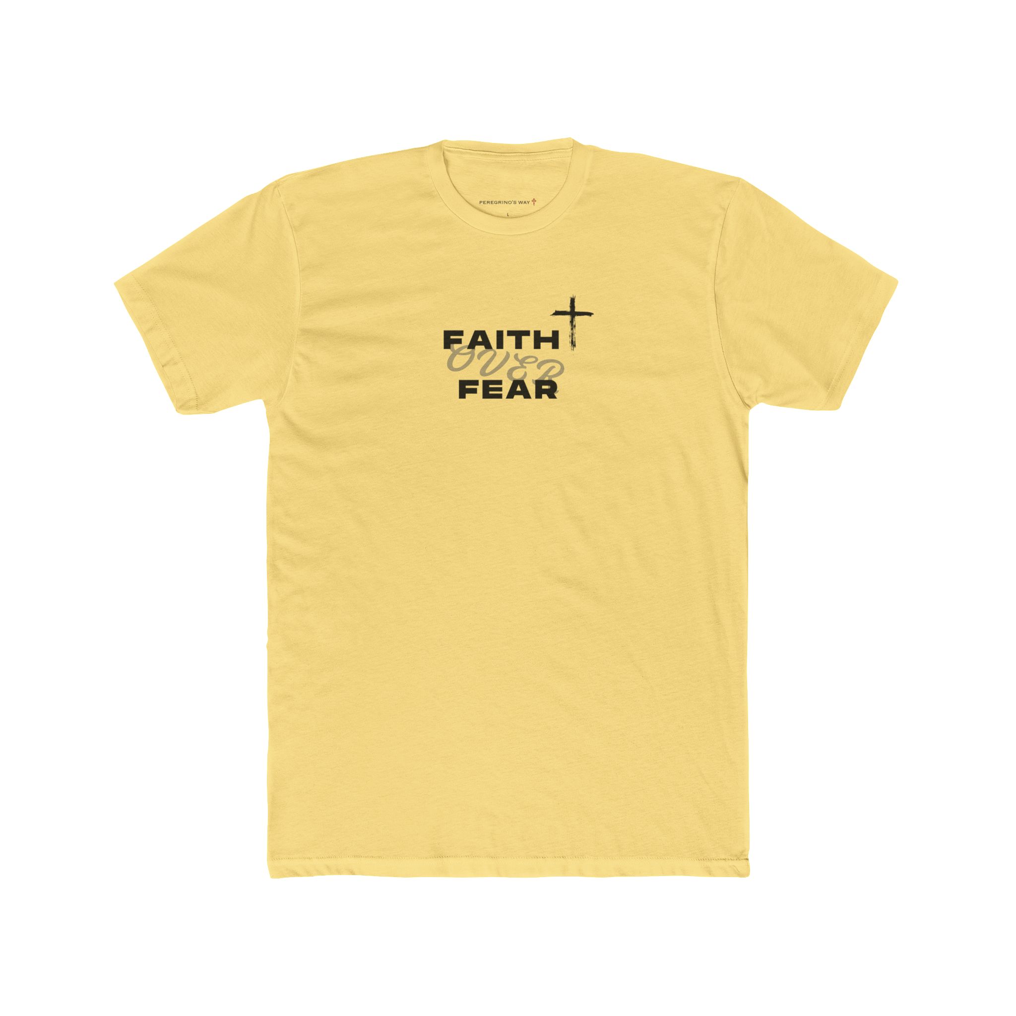 Faith Over Fear – "Brushstroke Cross" Classic T-Shirt - Imagen 8