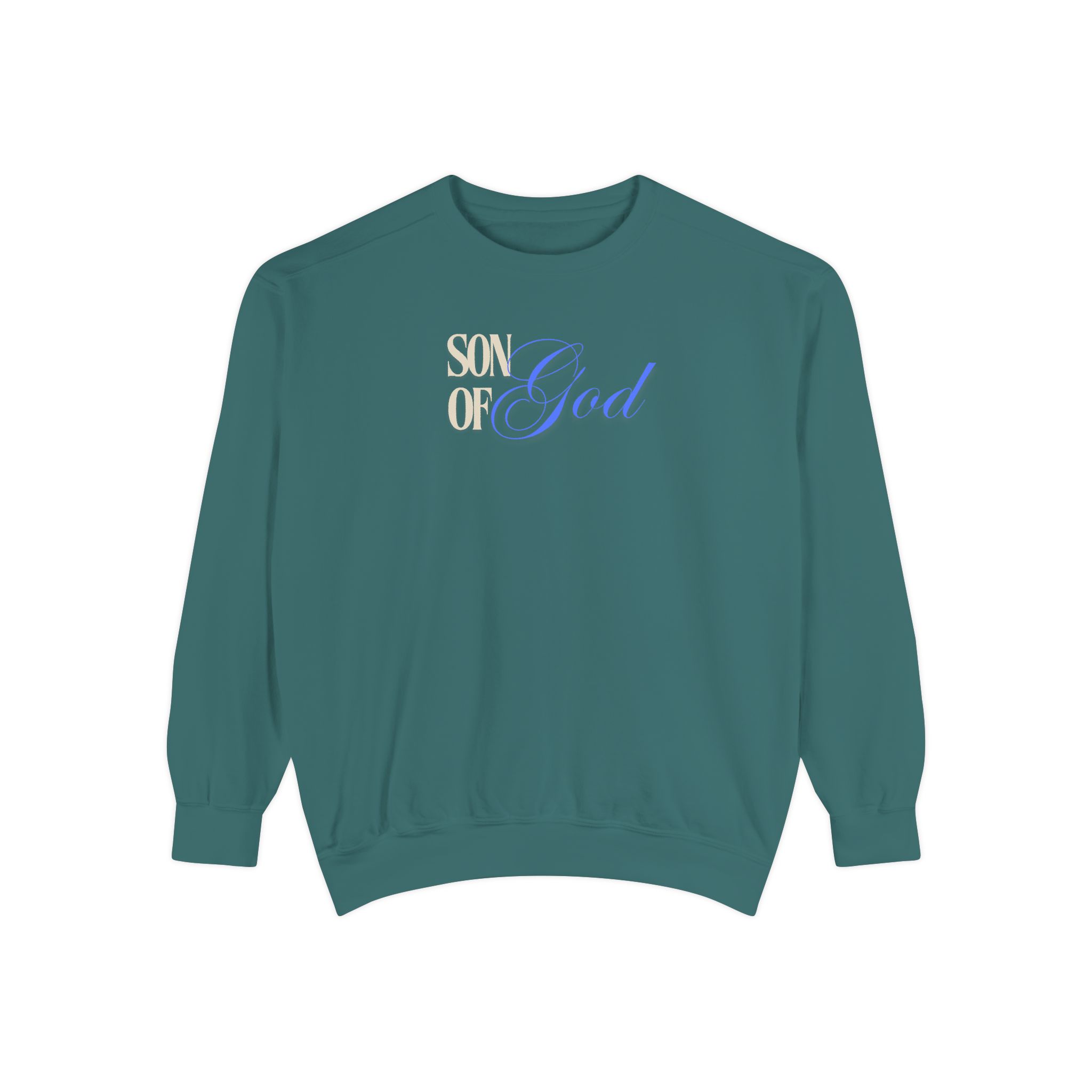Son of God – "Graceful Blue" Vintage Garment-Dyed Sweatshirt - Imagen 4