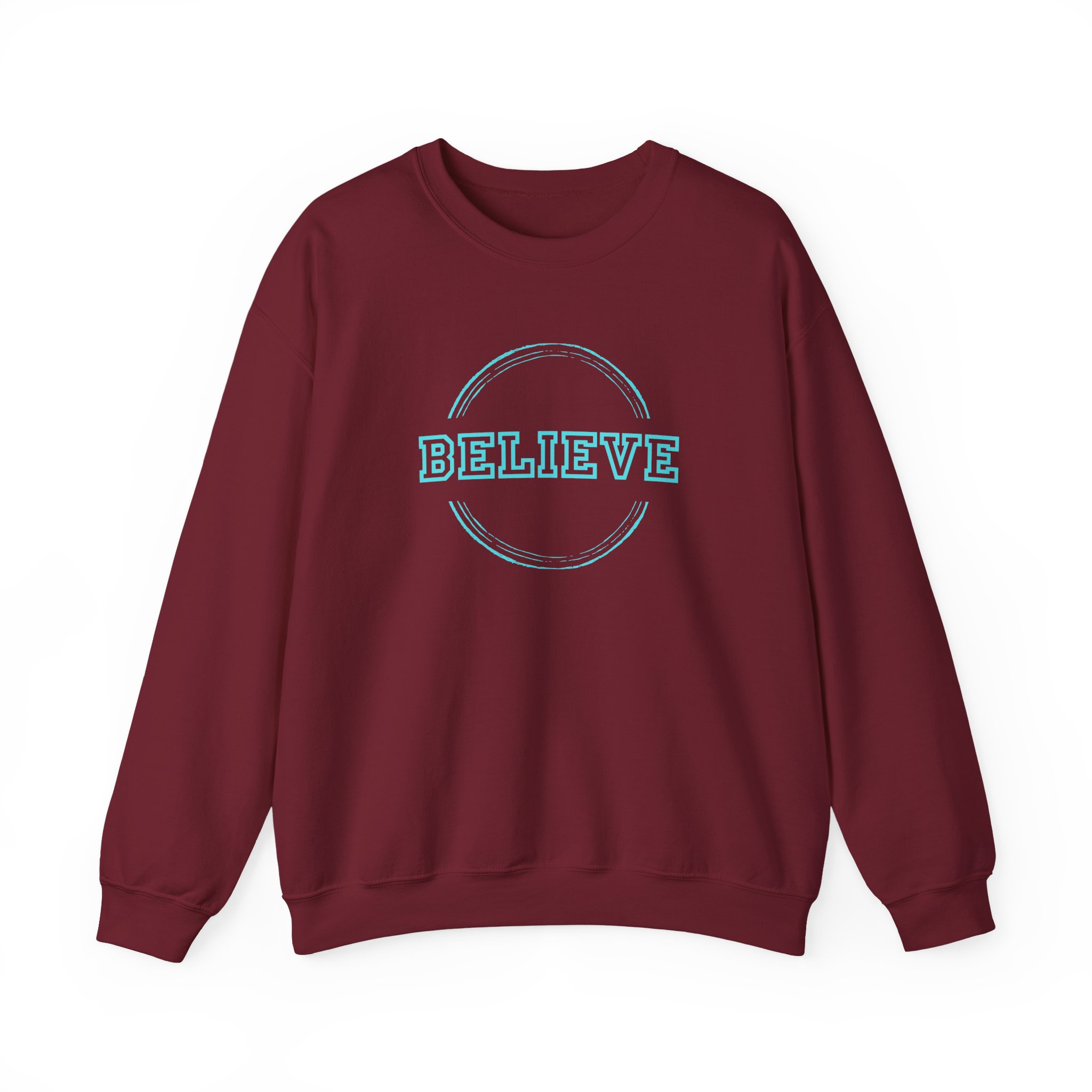Believe – "Varsity Preppy Circle" Classic Heavy Blend Crewneck Sweatshirt - Imagen 9