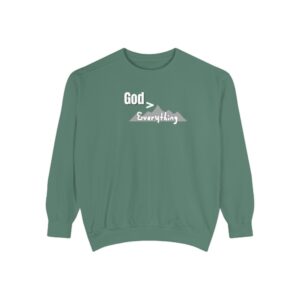 God is Greater – "Mountain Peak" Vintage Garment-Dyed Sweatshirt