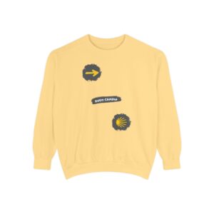 Camino de Santiago – "Urban Stencil" Vintage Garment-Dyed Sweatshirt