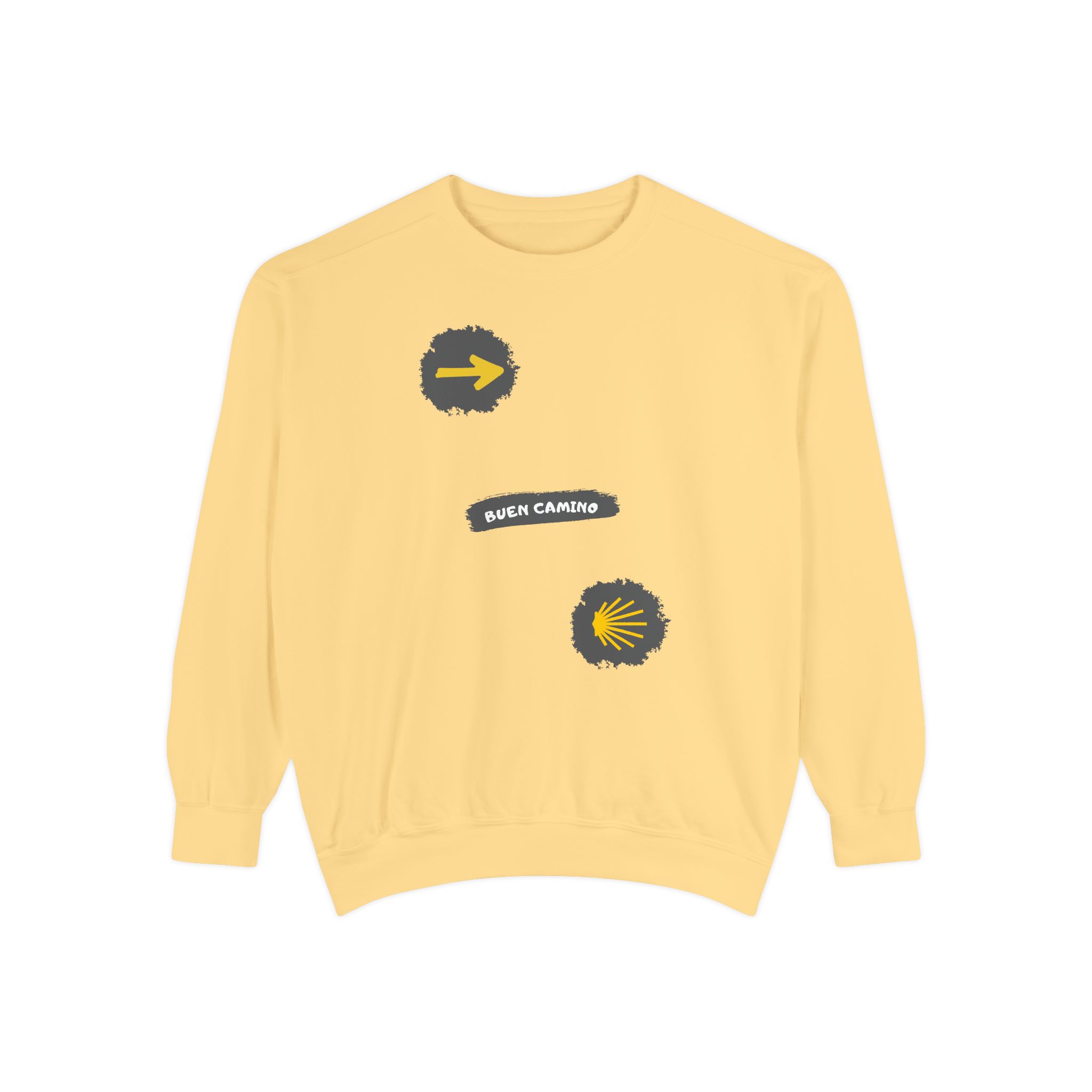Camino de Santiago – "Urban Stencil" Vintage Garment-Dyed Sweatshirt