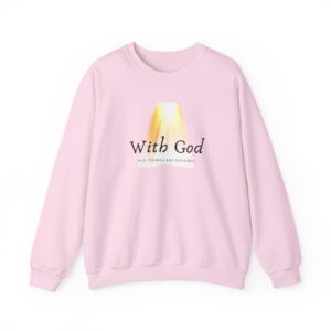 With God All Things Are Possible – "Divine Light" Classic Heavy Blend Crewneck Sweatshirt