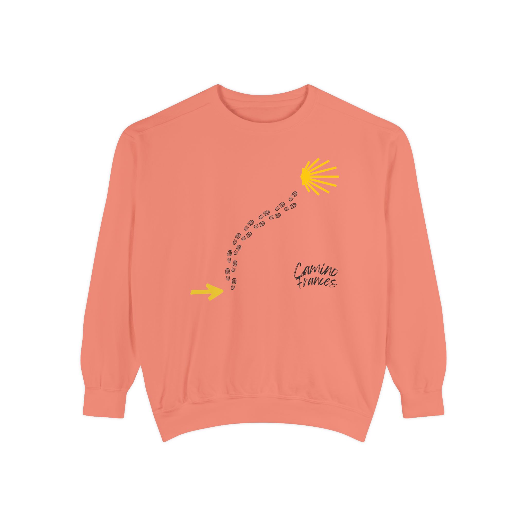 Camino de Santiago – "Camino Francés Trail" Vintage Garment-Dyed Sweatshirt - Imagen 9