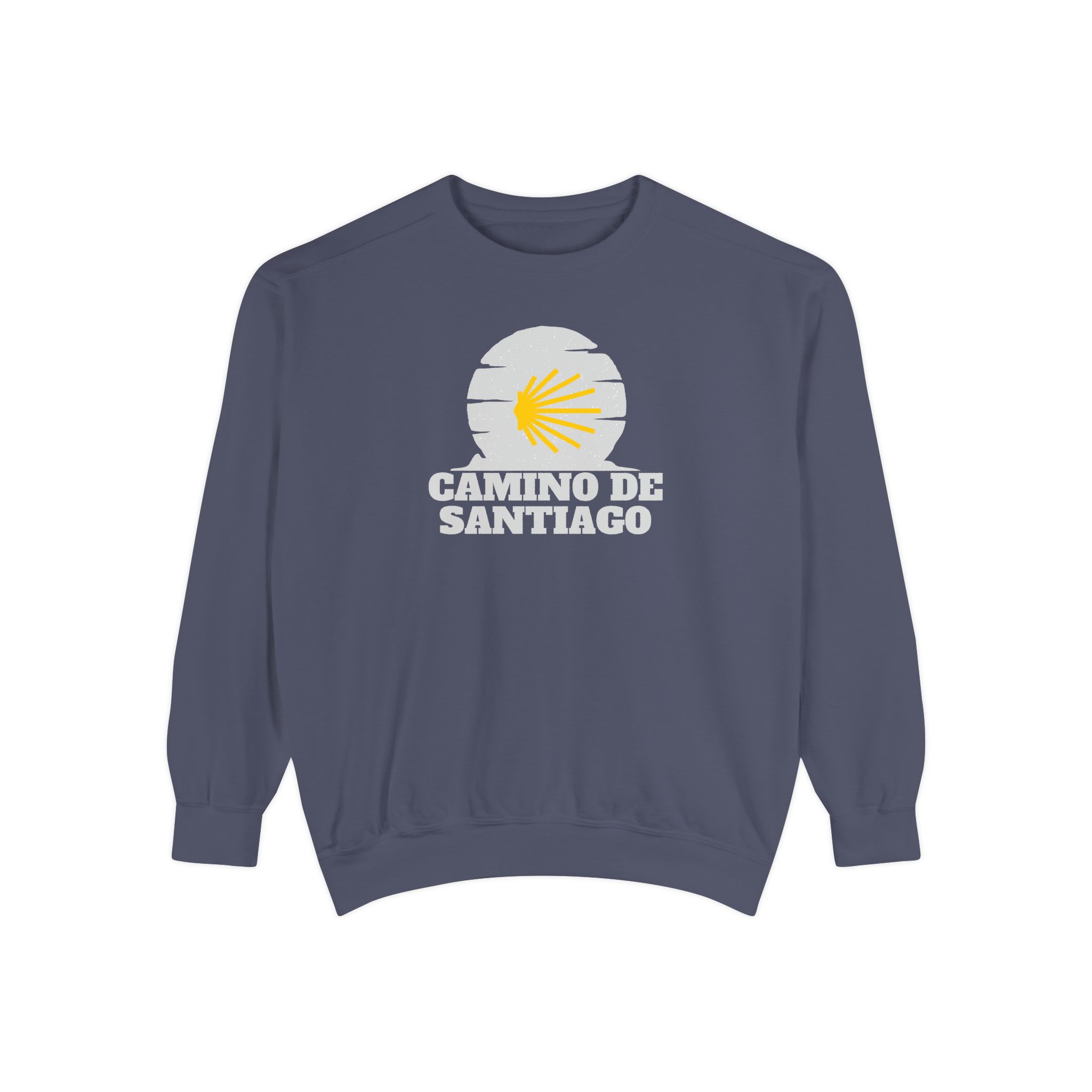 Camino de Santiago – "Sunburst Shell" Vintage Garment-Dyed Sweatshirt - Imagen 9