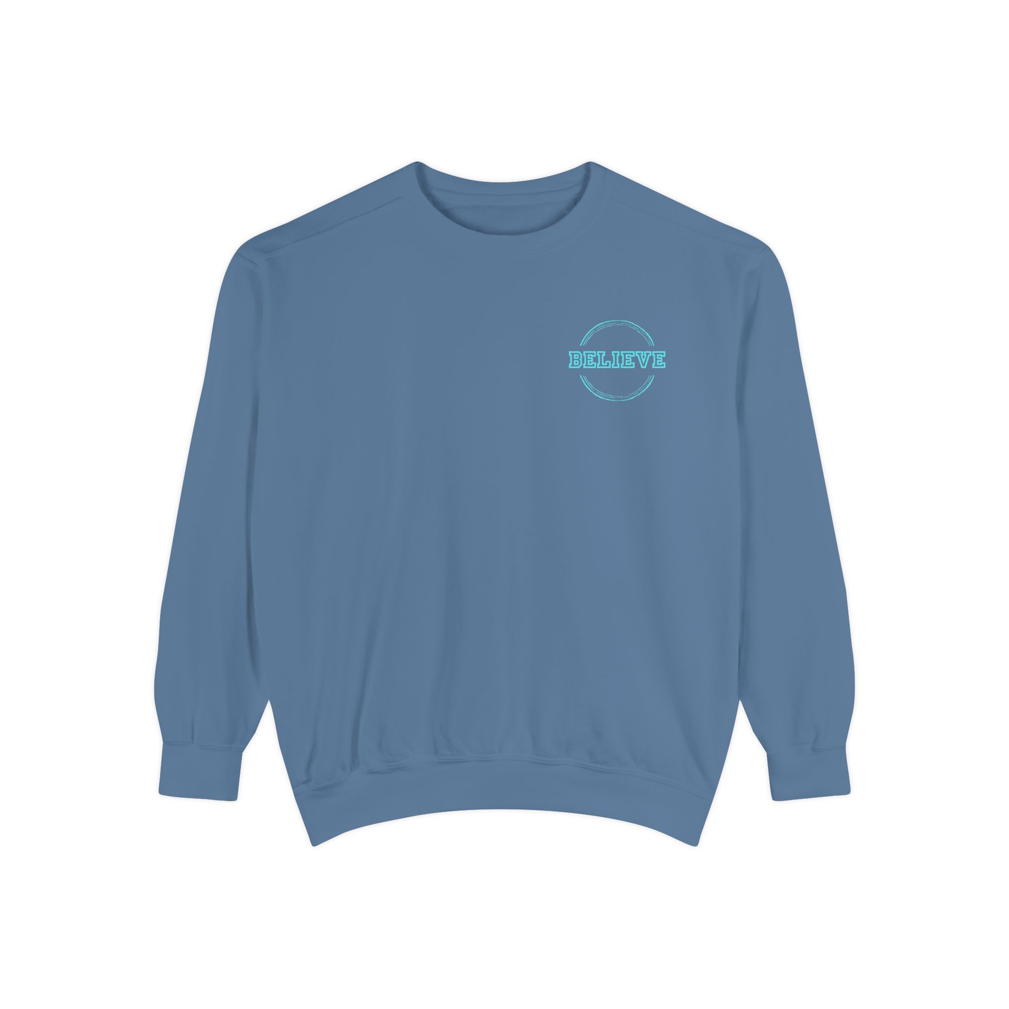 Believe – "Varsity Preppy Circle" Vintage Garment-Dyed Sweatshirt