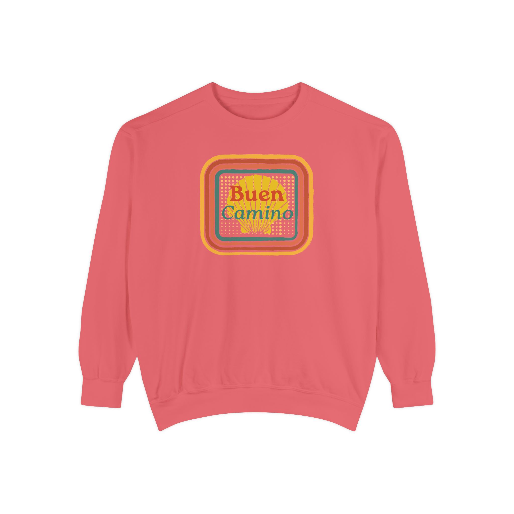 Camino de Santiago – "Retro Shell Badge" Vintage Garment-Dyed Sweatshirt - Imagen 8