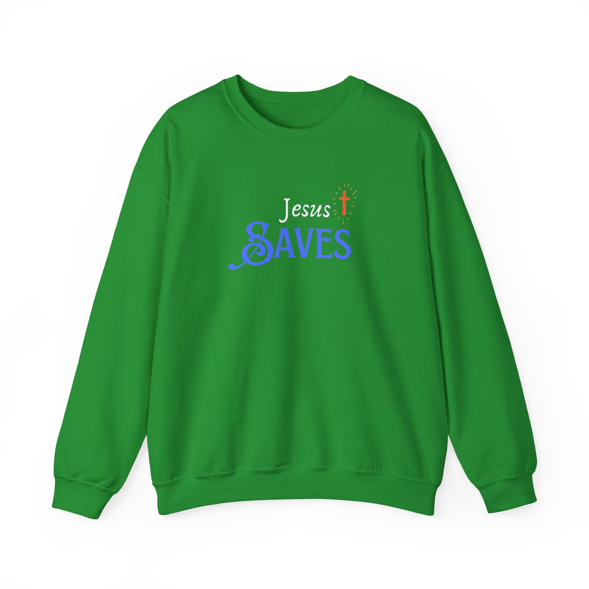 Jesus Saves – "Radiant Hope" Classic Heavy Blend Crewneck Sweatshirt - Imagen 6