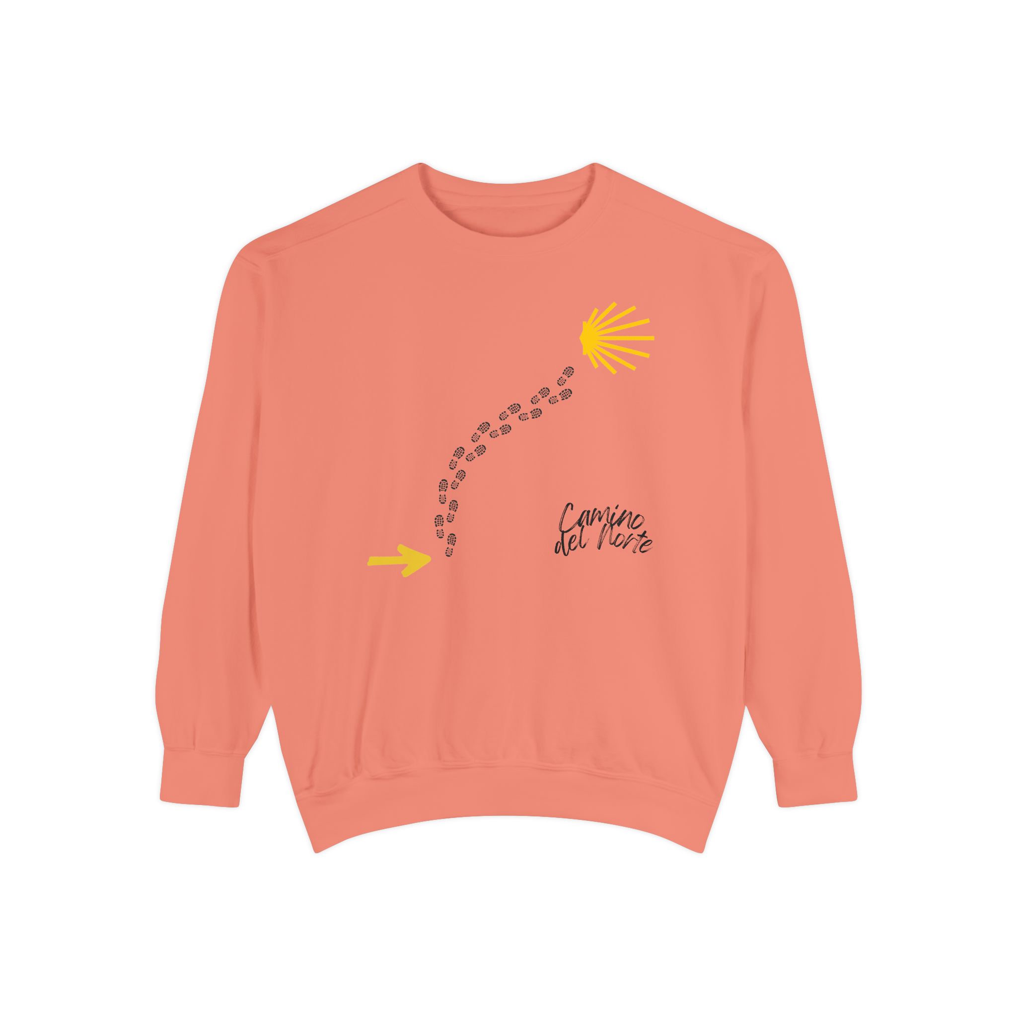 Camino de Santiago – "Camino del Norte Trail" Vintage Garment-Dyed Sweatshirt - Imagen 9