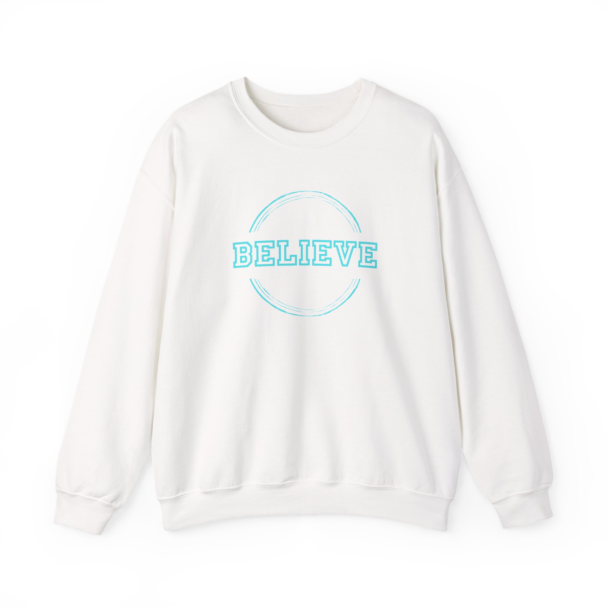 Believe – "Varsity Preppy Circle" Classic Heavy Blend Crewneck Sweatshirt - Imagen 2