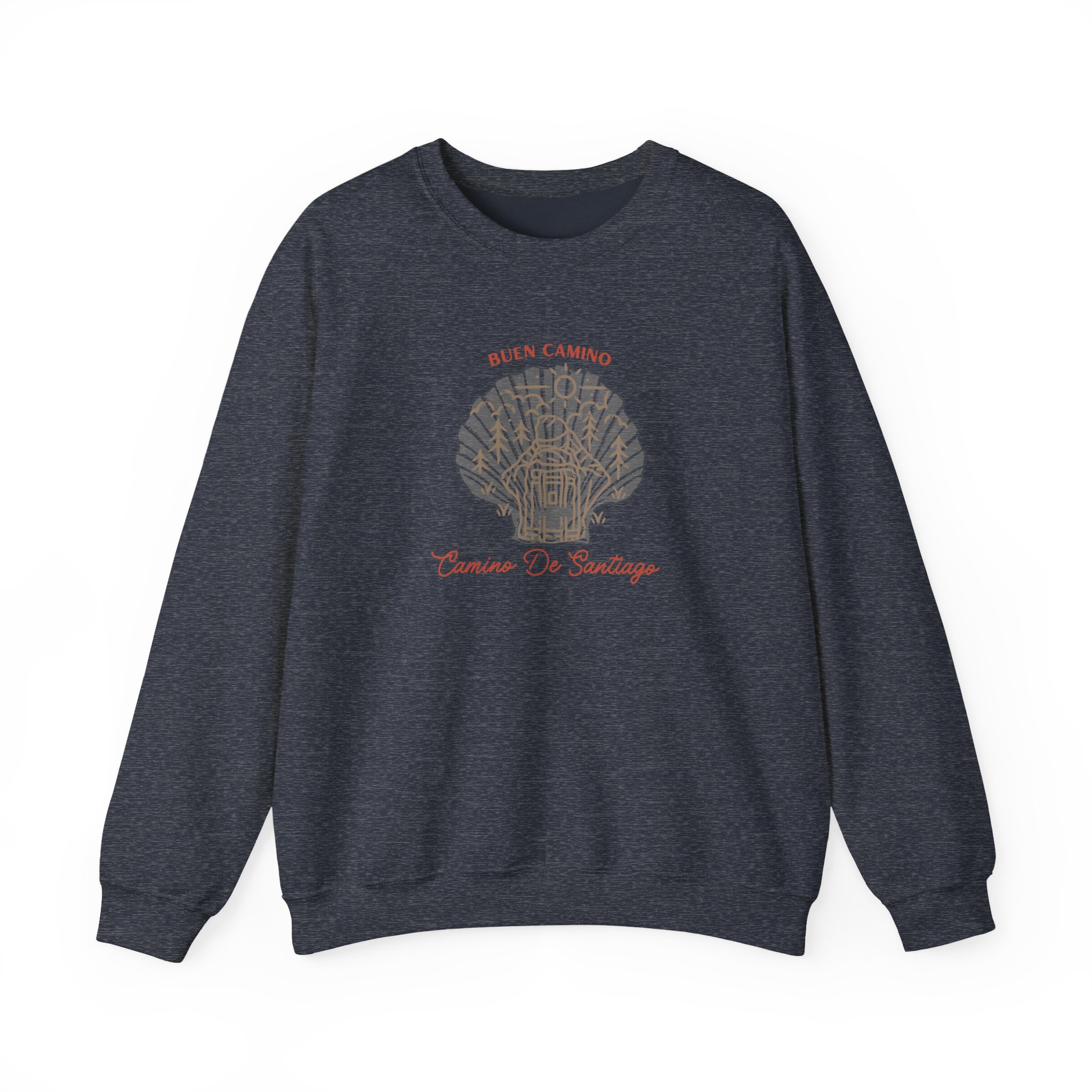 Camino de Santiago – "Rustic Scallop Journey" Classic Heavy Blend Crewneck Sweatshirt