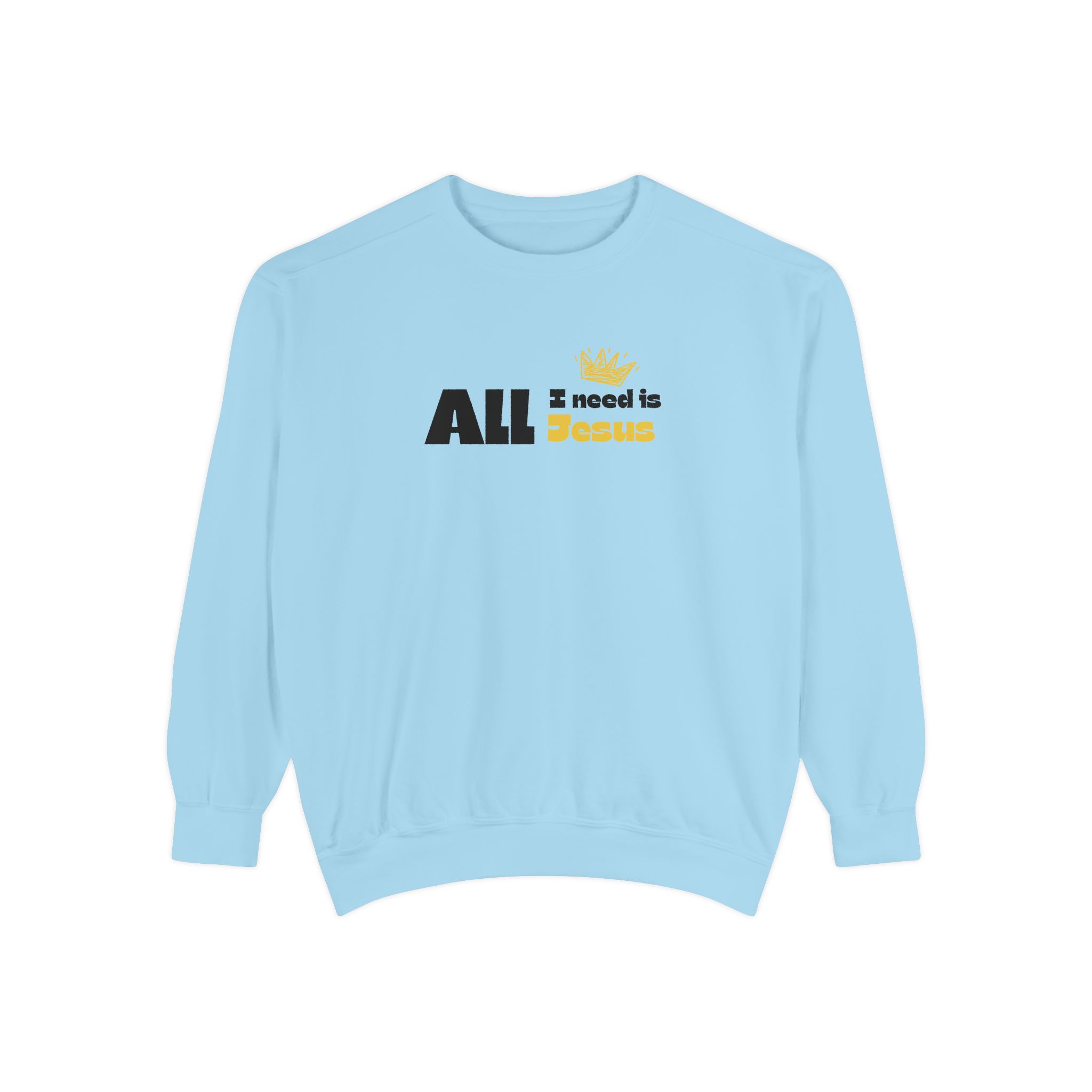 All I Need is Jesus – "The King's Crown" Vintage Garment-Dyed Sweatshirt - Imagen 8