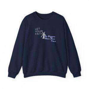 Faith Over Fear – "The Cross Bearer" Classic Heavy Blend Crewneck Sweatshirt