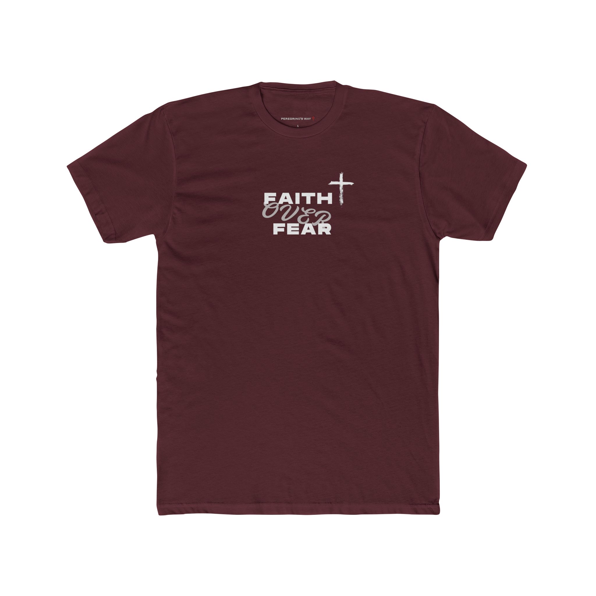 Faith Over Fear – "Brushstroke Cross" Classic T-Shirt - Imagen 11