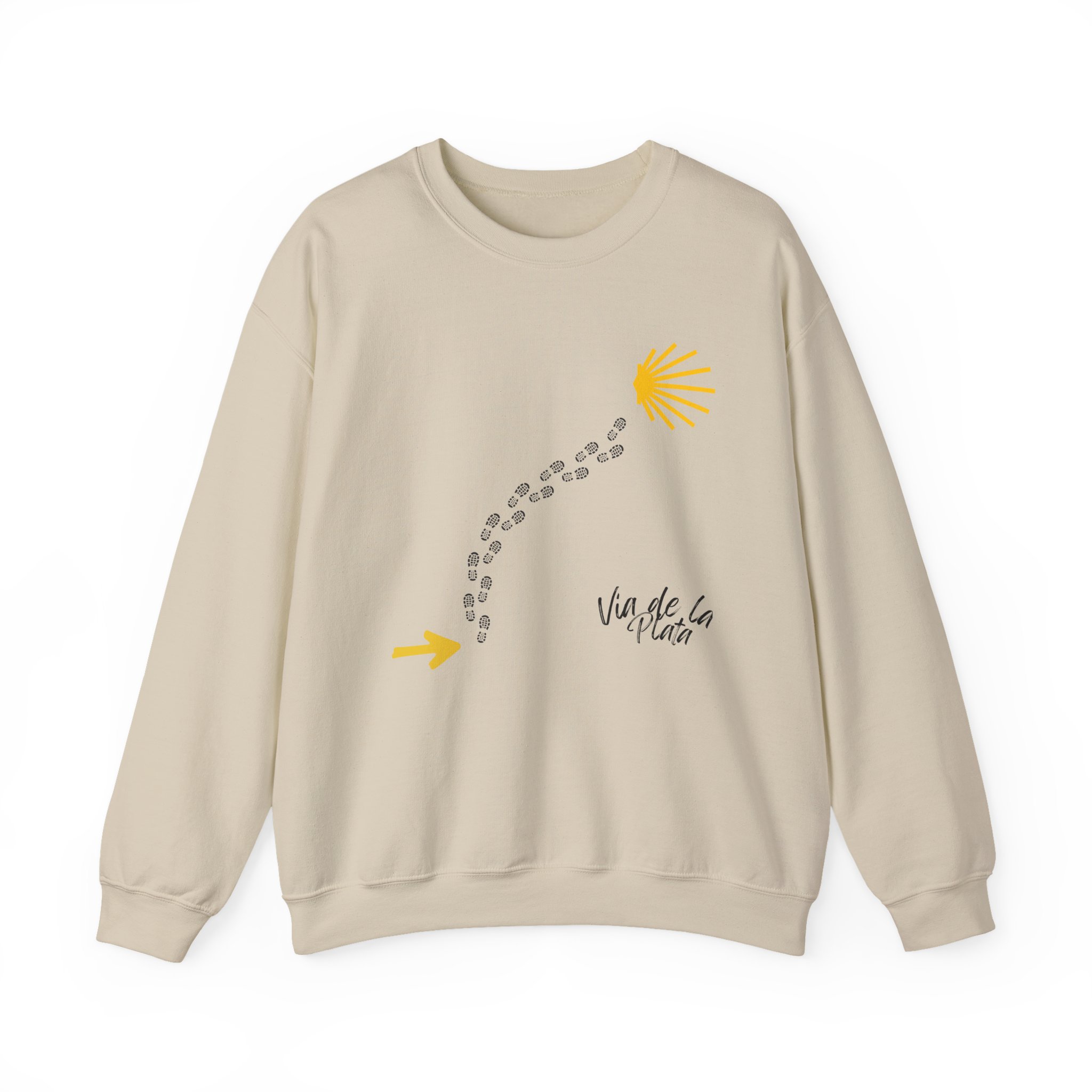 Camino de Santiago – "Vía de la Plata Trail" Classic Unisex Crewneck T-Shirt - Imagen 2