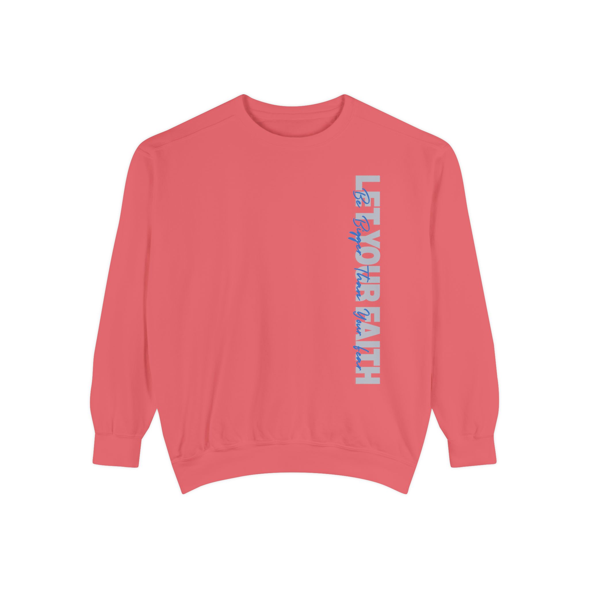 Faith Over Fear – "Modern Overlay" Vintage Garment-Dyed Sweatshirt - Imagen 11