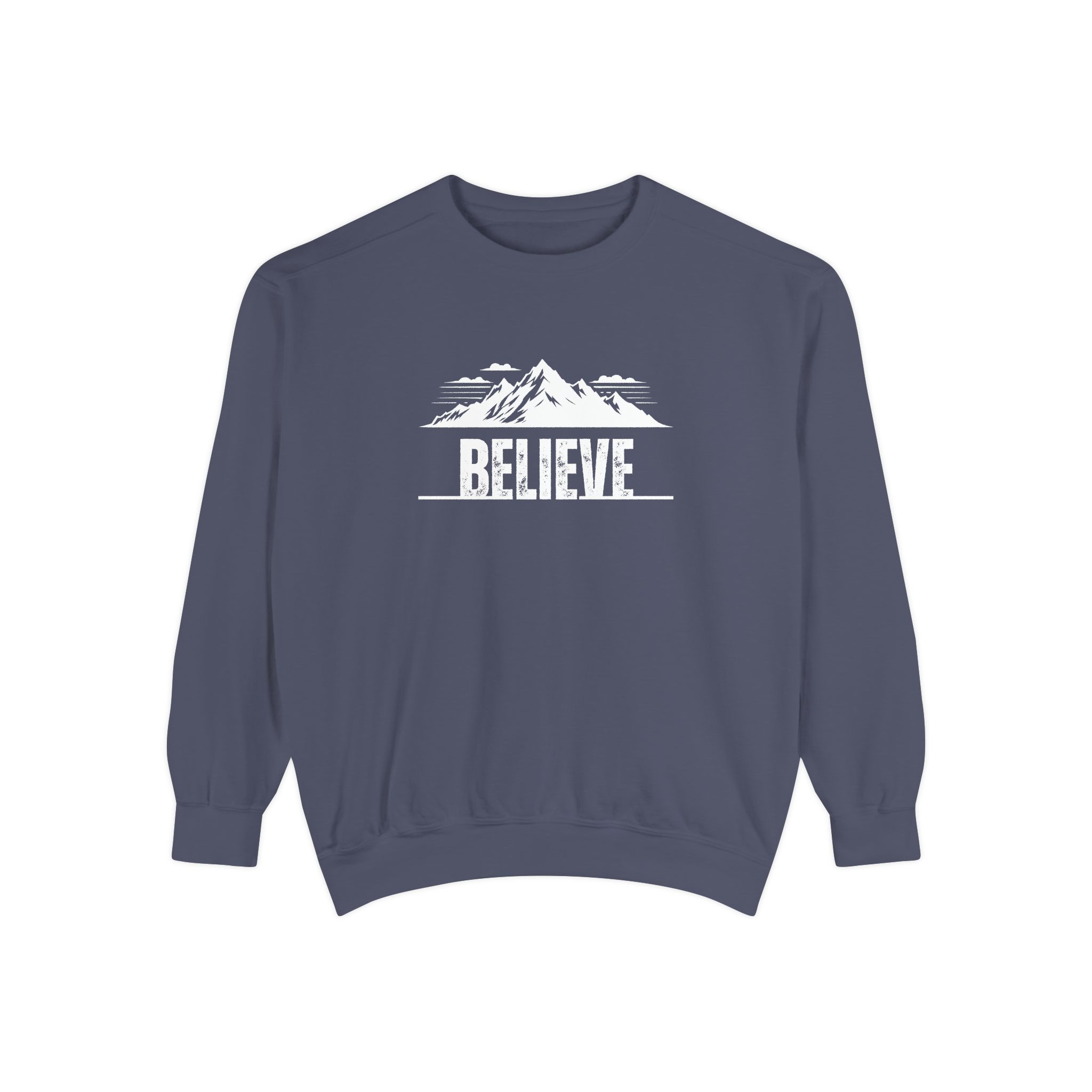Believe – "The Mountain Summit" Vintage Garment-Dyed Sweatshirt - Imagen 5