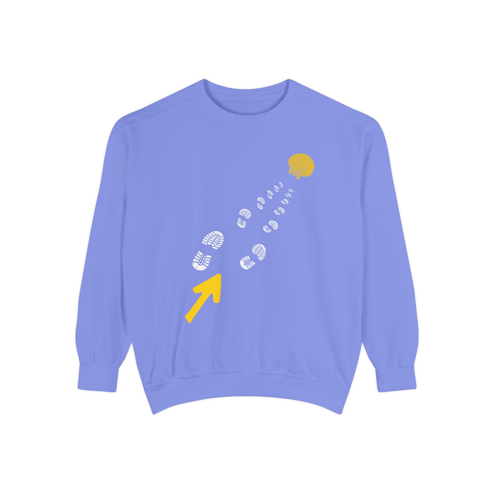Camino de Santiago – "The Straight Path" Perspective Garment-Dyed Sweatshirt - Imagen 2