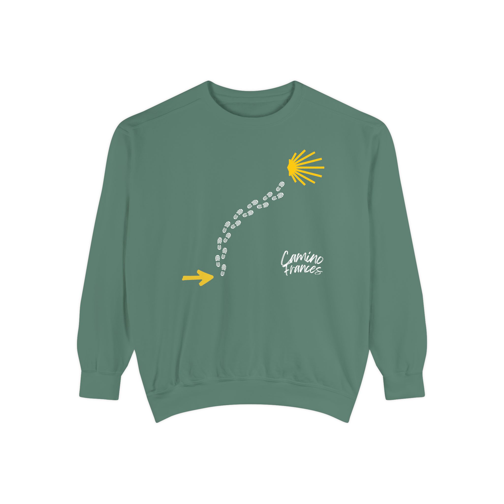 Camino de Santiago – "Camino Francés Trail" Vintage Garment-Dyed Sweatshirt - Imagen 2