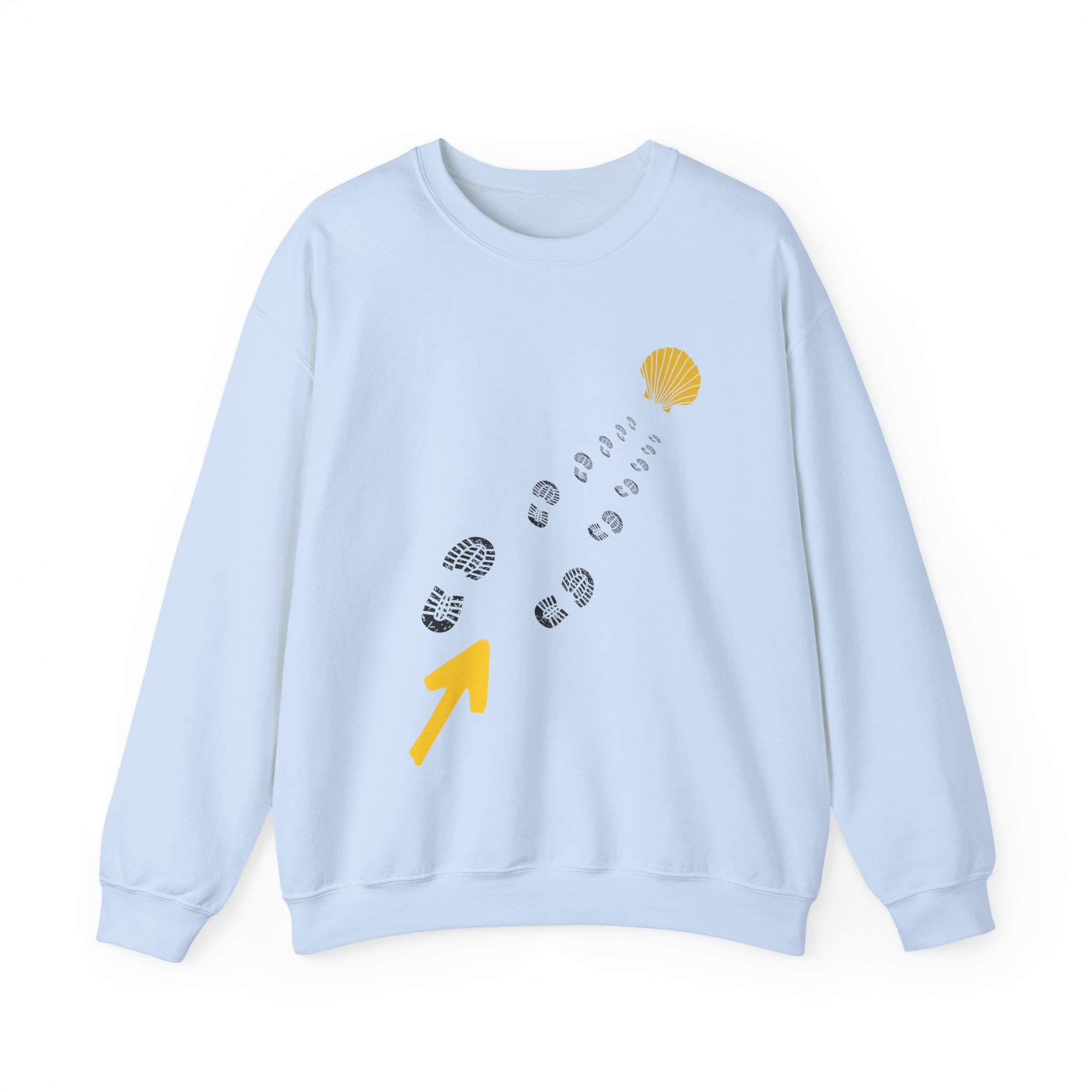 Camino de Santiago – "The Straight Path" Perspective Heavy Blend Crewneck Sweatshirt - Imagen 3