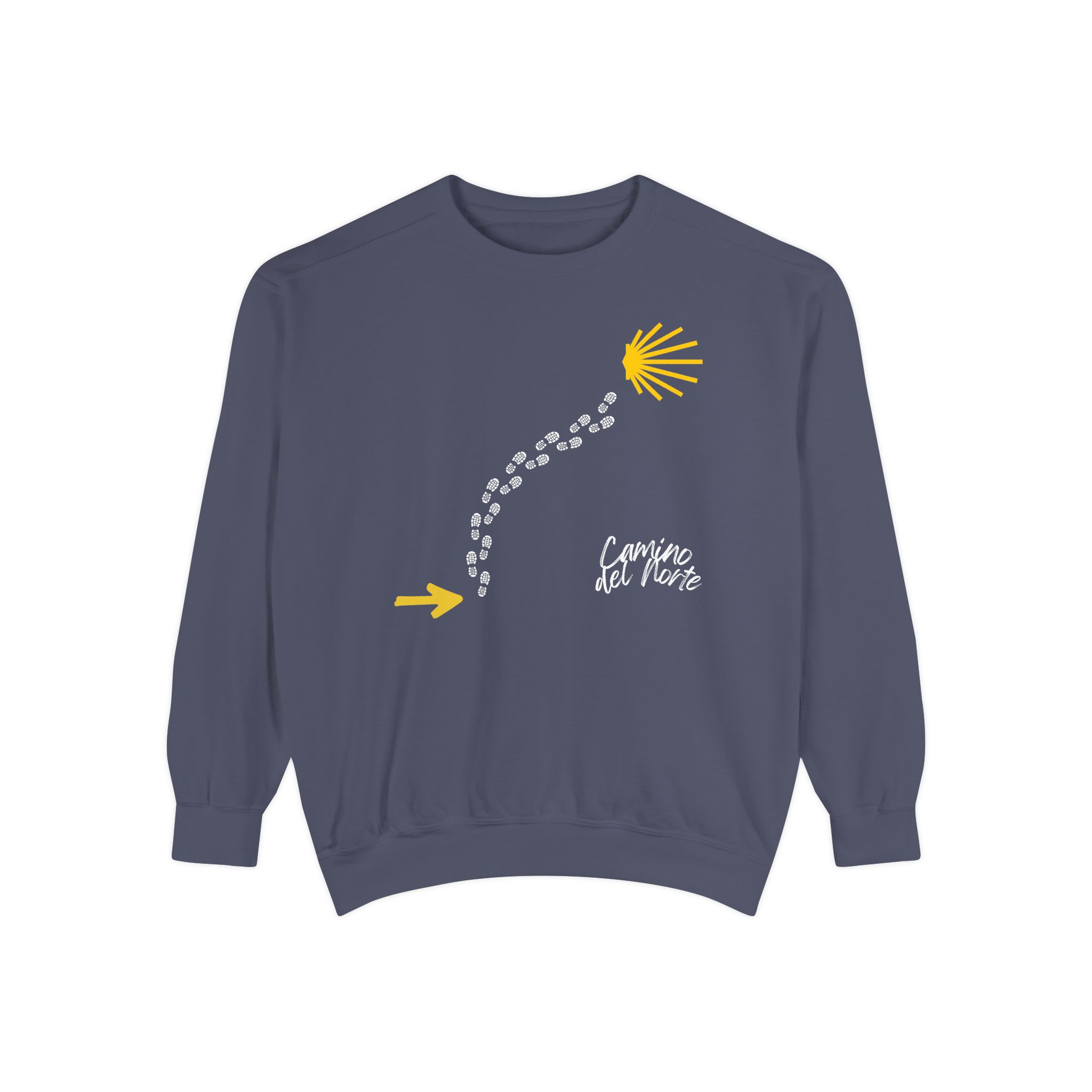 Camino de Santiago – "Camino del Norte Trail" Vintage Garment-Dyed Sweatshirt - Imagen 3