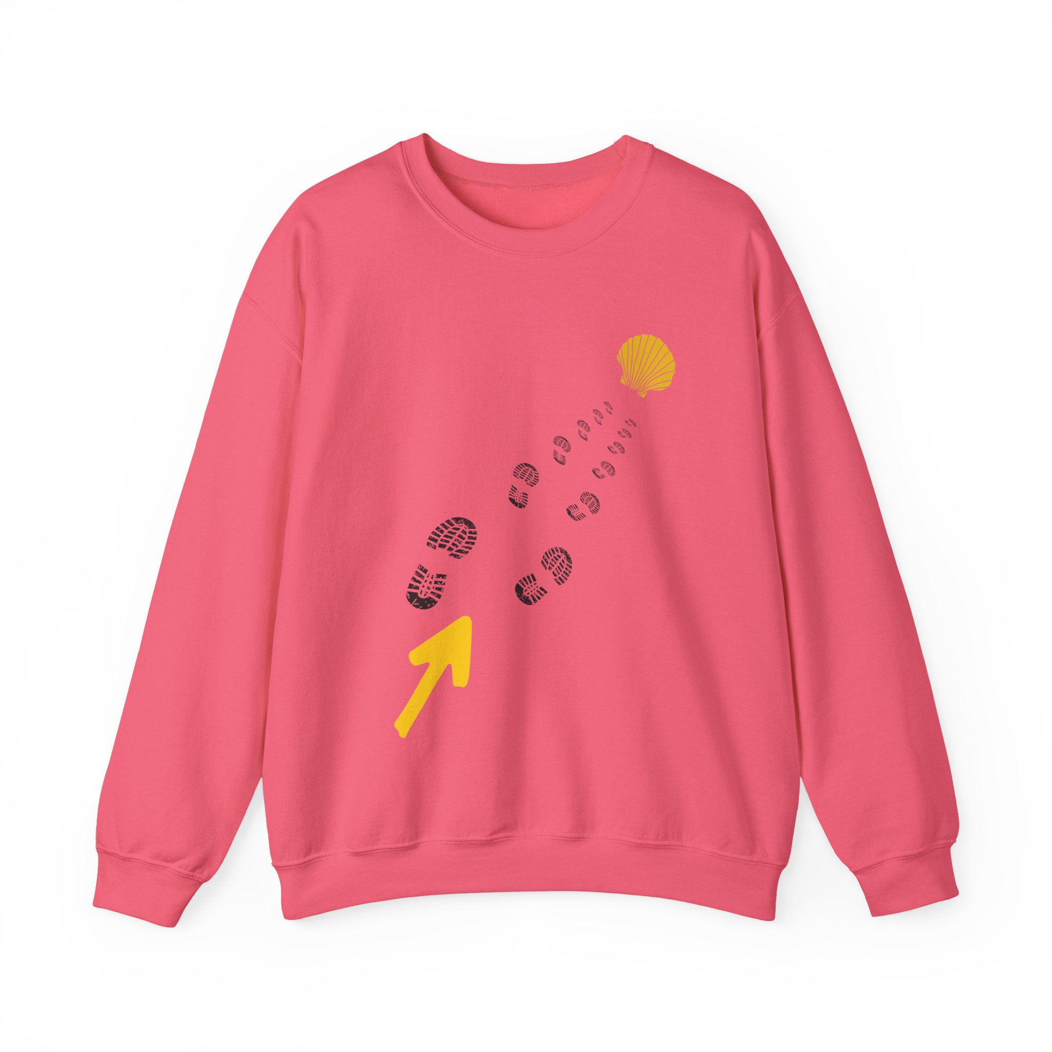 Camino de Santiago – "The Straight Path" Perspective Heavy Blend Crewneck Sweatshirt - Imagen 10