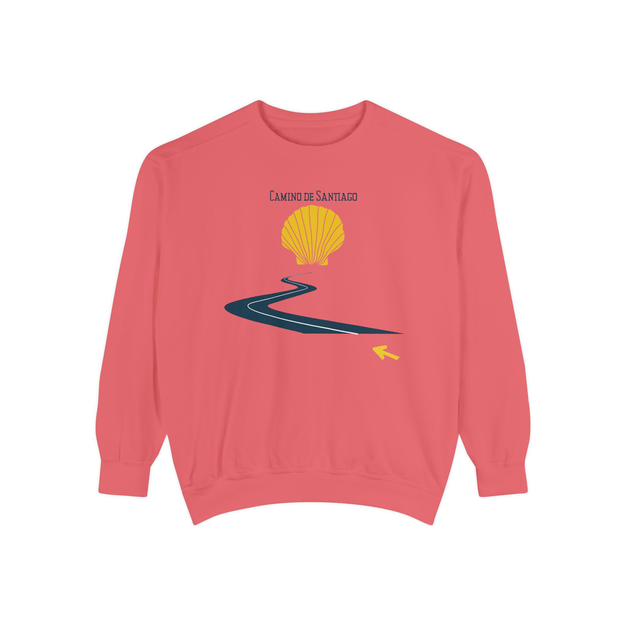 Camino de Santiago – "The Curvy Road" Vintage Garment-Dyed Sweatshirt - Imagen 8