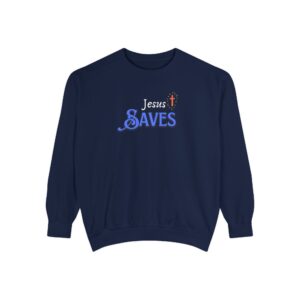 Jesus Saves – "Radiant Hope" Vintage Garment-Dyed Sweatshirt