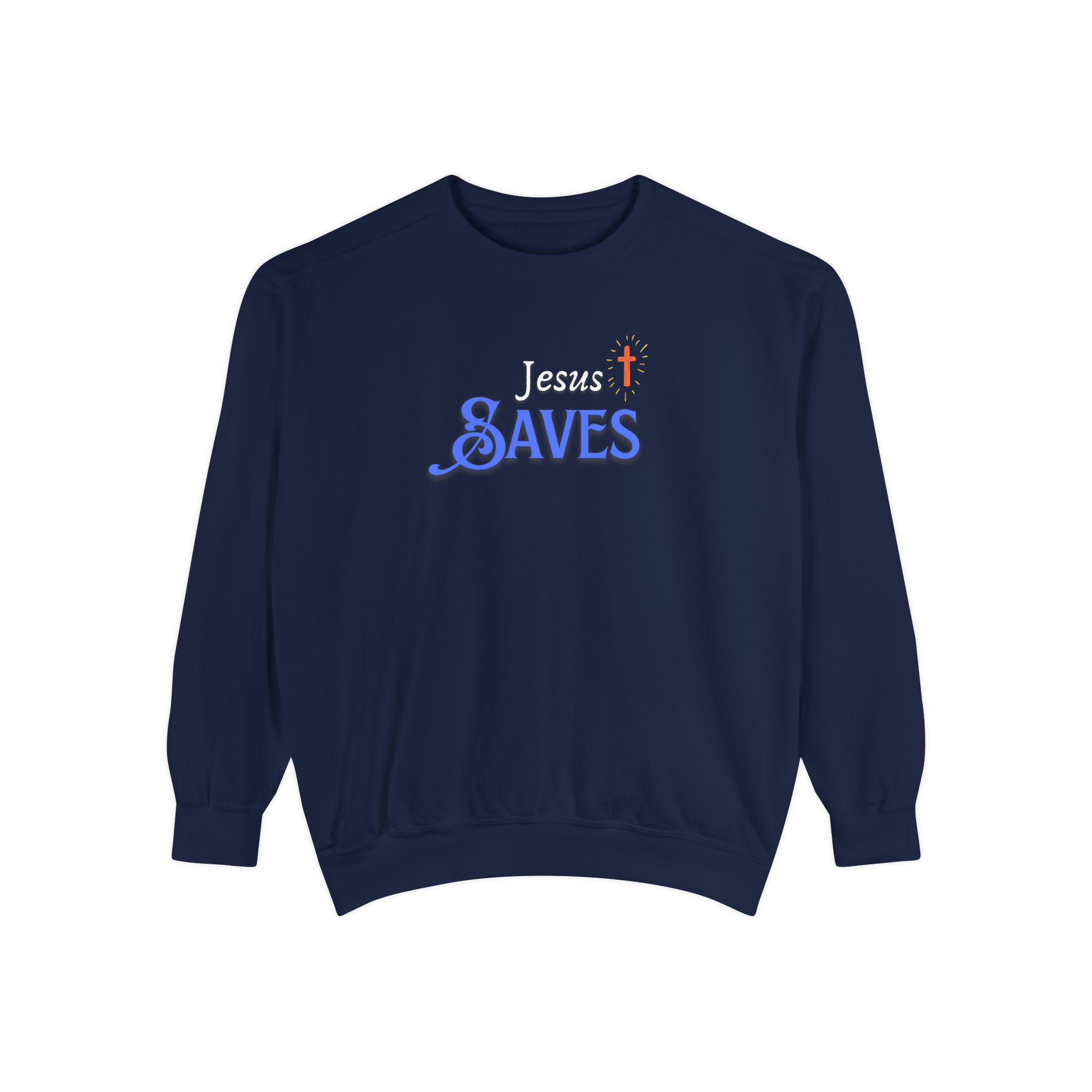 Jesus Saves – "Radiant Hope" Vintage Garment-Dyed Sweatshirt