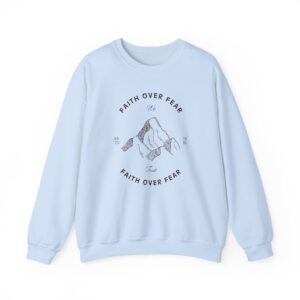 Faith Over Fear – "Mountain Legacy" Classic Heavy Blend Crewneck Sweatshirt